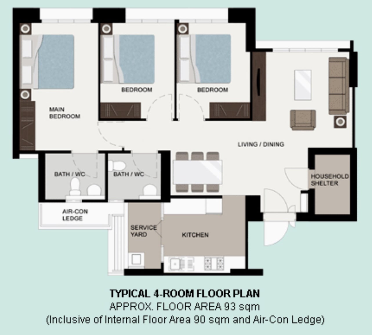 Telok Blangah Ridgeview 4 Room Flat