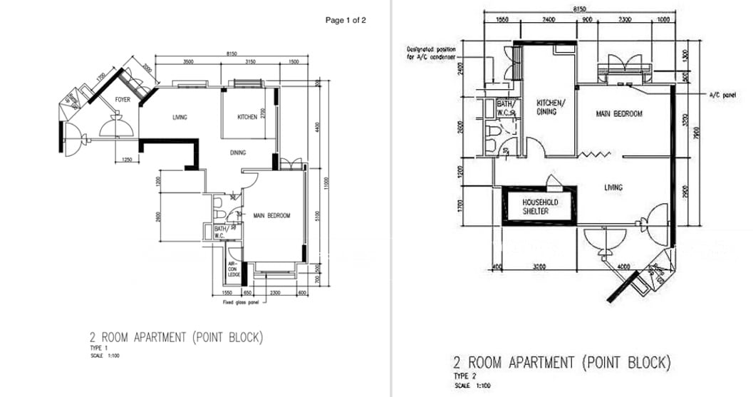 unique layout 2 room