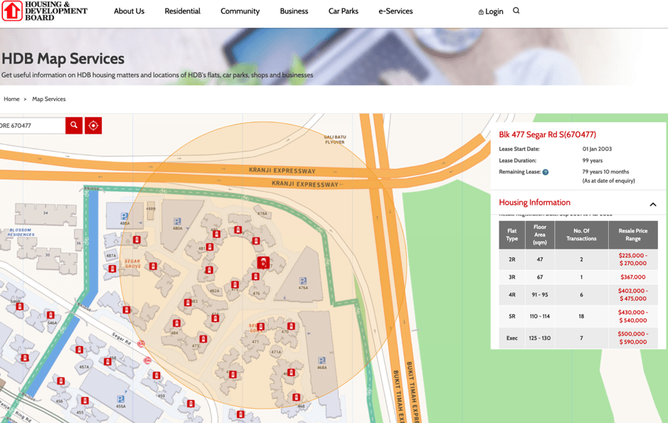 HDB Map Services 2