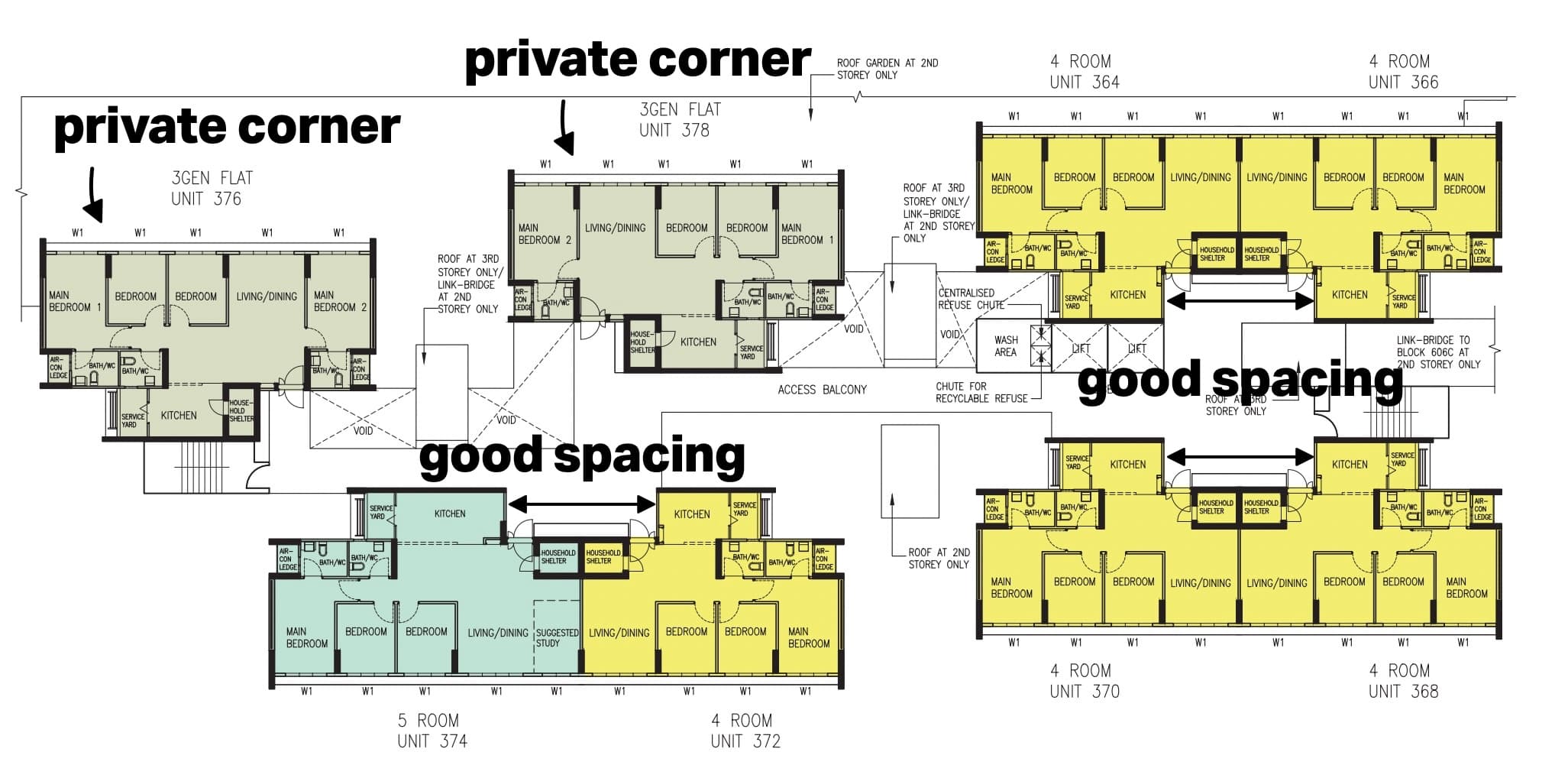 Tampines GreenRidges Corridor Layout