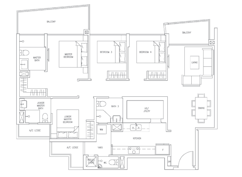 Skies Miltonia 4 bedroom unit