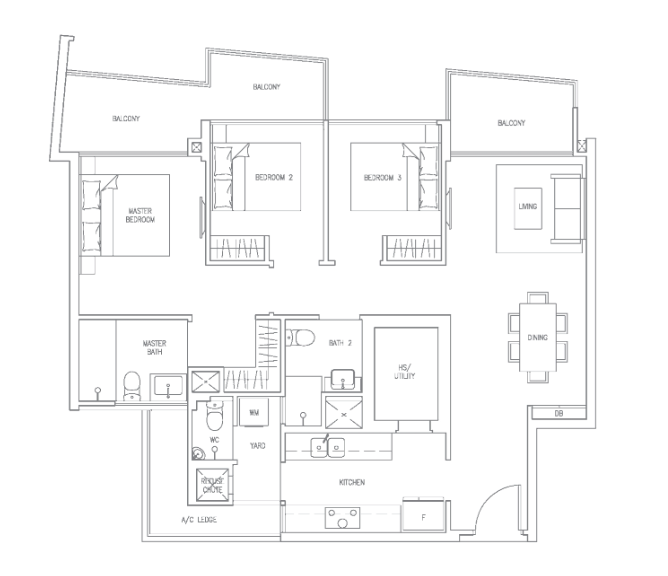 Skies Miltonia 3 bedroom unit