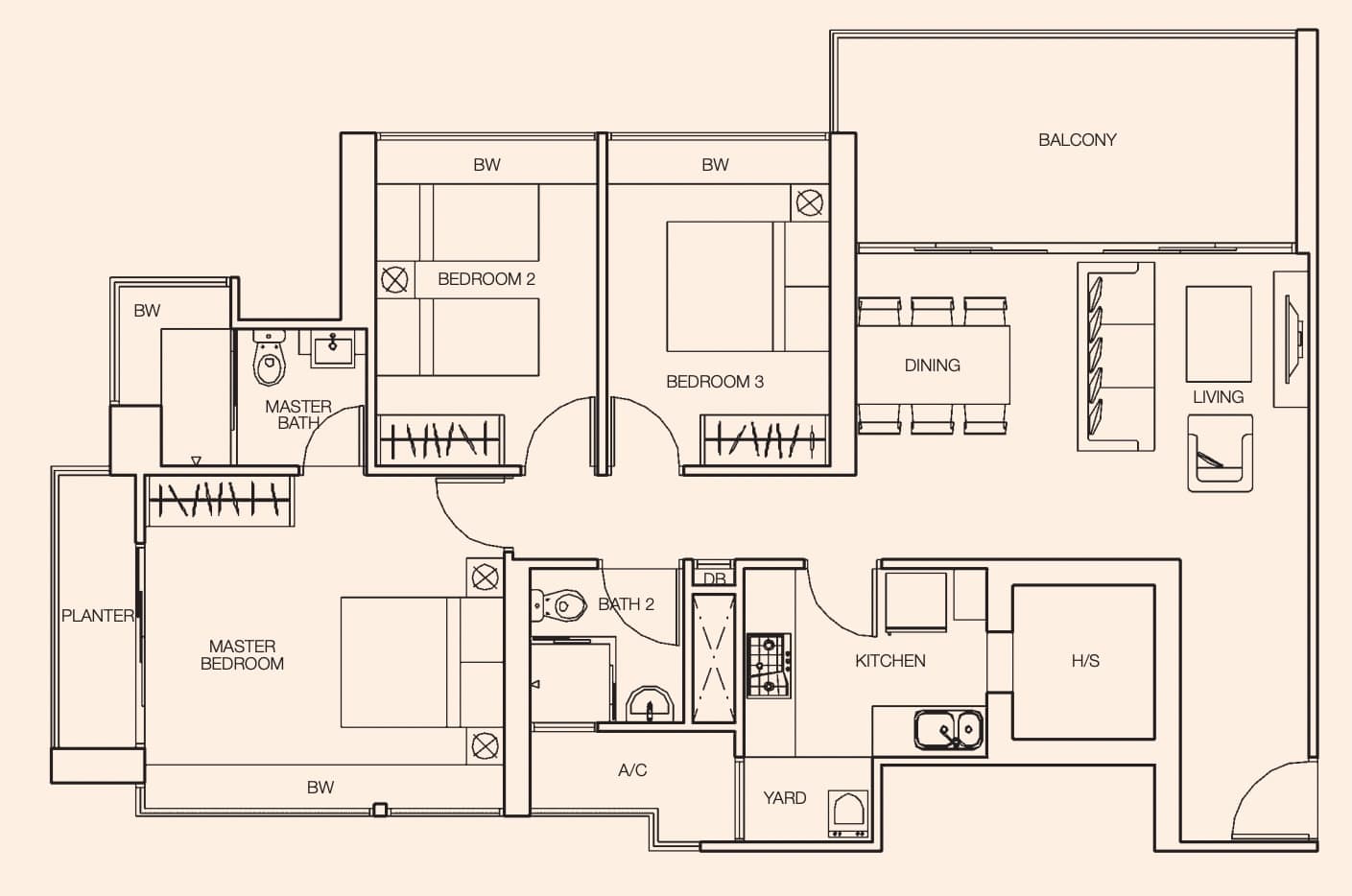 The Peak @ Toa Payoh 5 Room Floor Plan