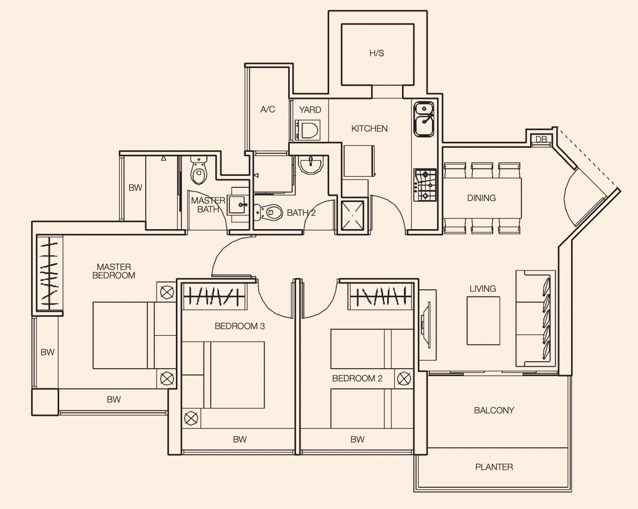 The Peak @ Toa Payoh 4 Room Floor Plan
