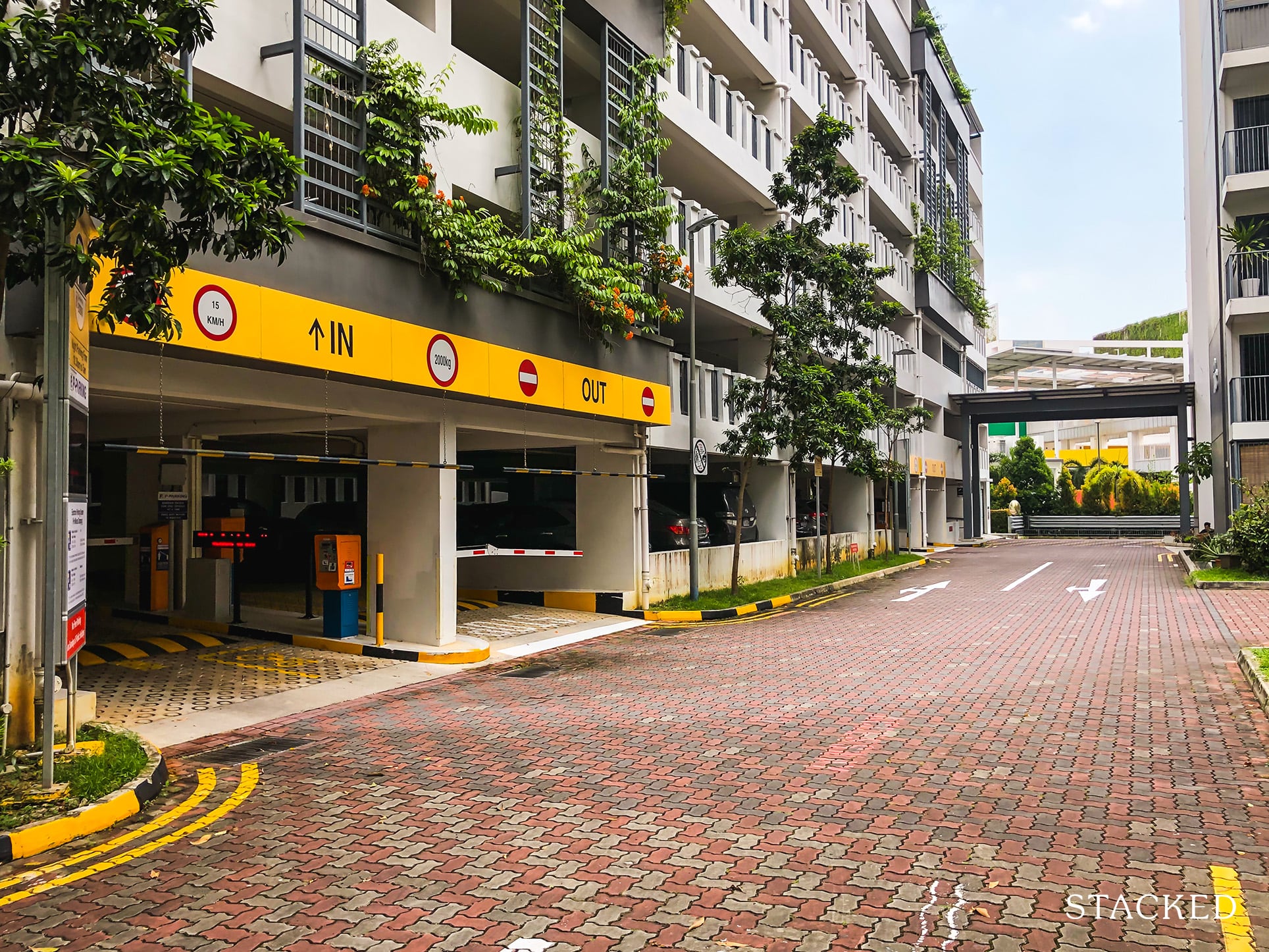 Belvia DBSS car park driveway entrance