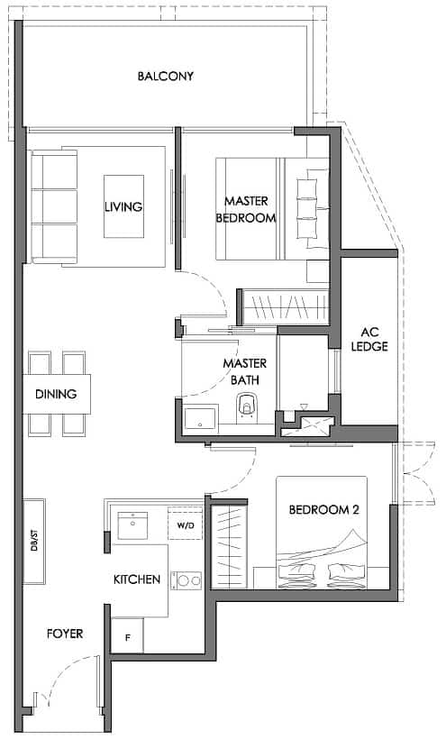 nyon 2 bedroom unit