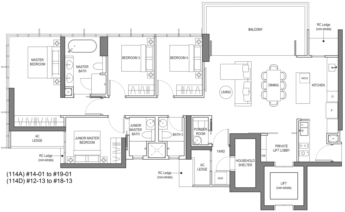 liv@mb 4 bedroom floorplan