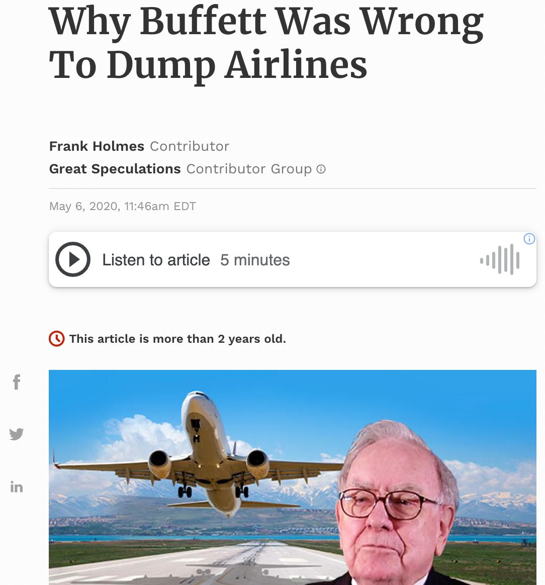 warren buffet airlines