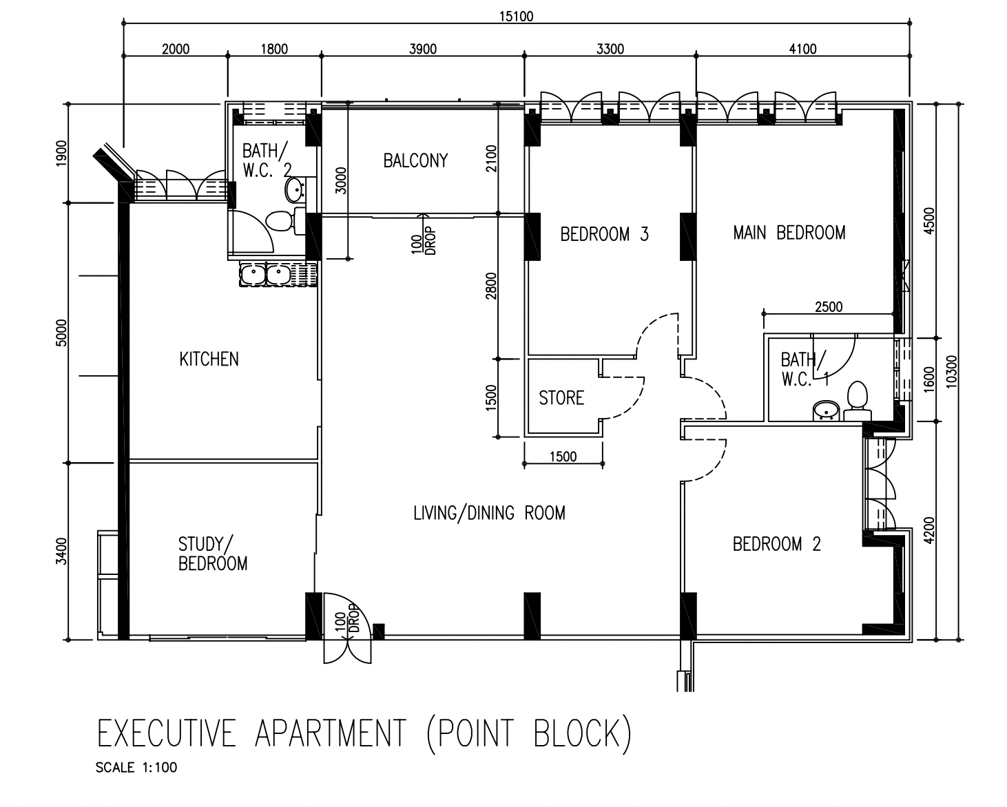 executive apartment floorplan