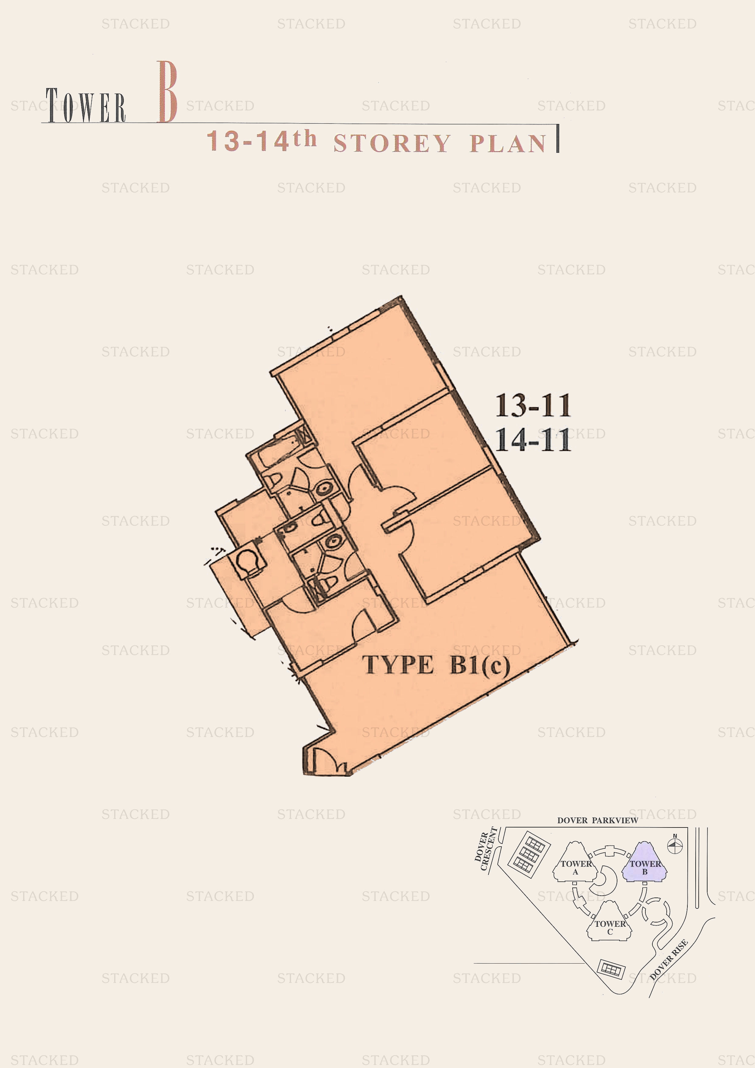 Heritage View floor plan 3 bedroom T2