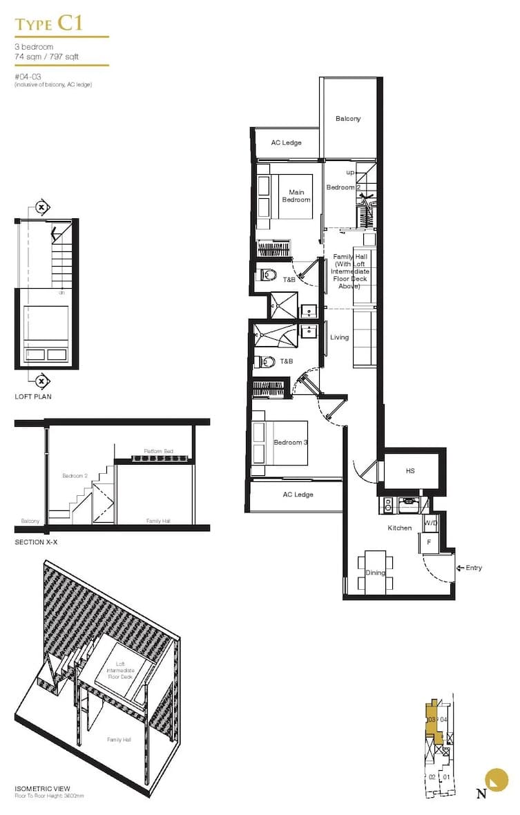 3 bedroom ritz @ farrer