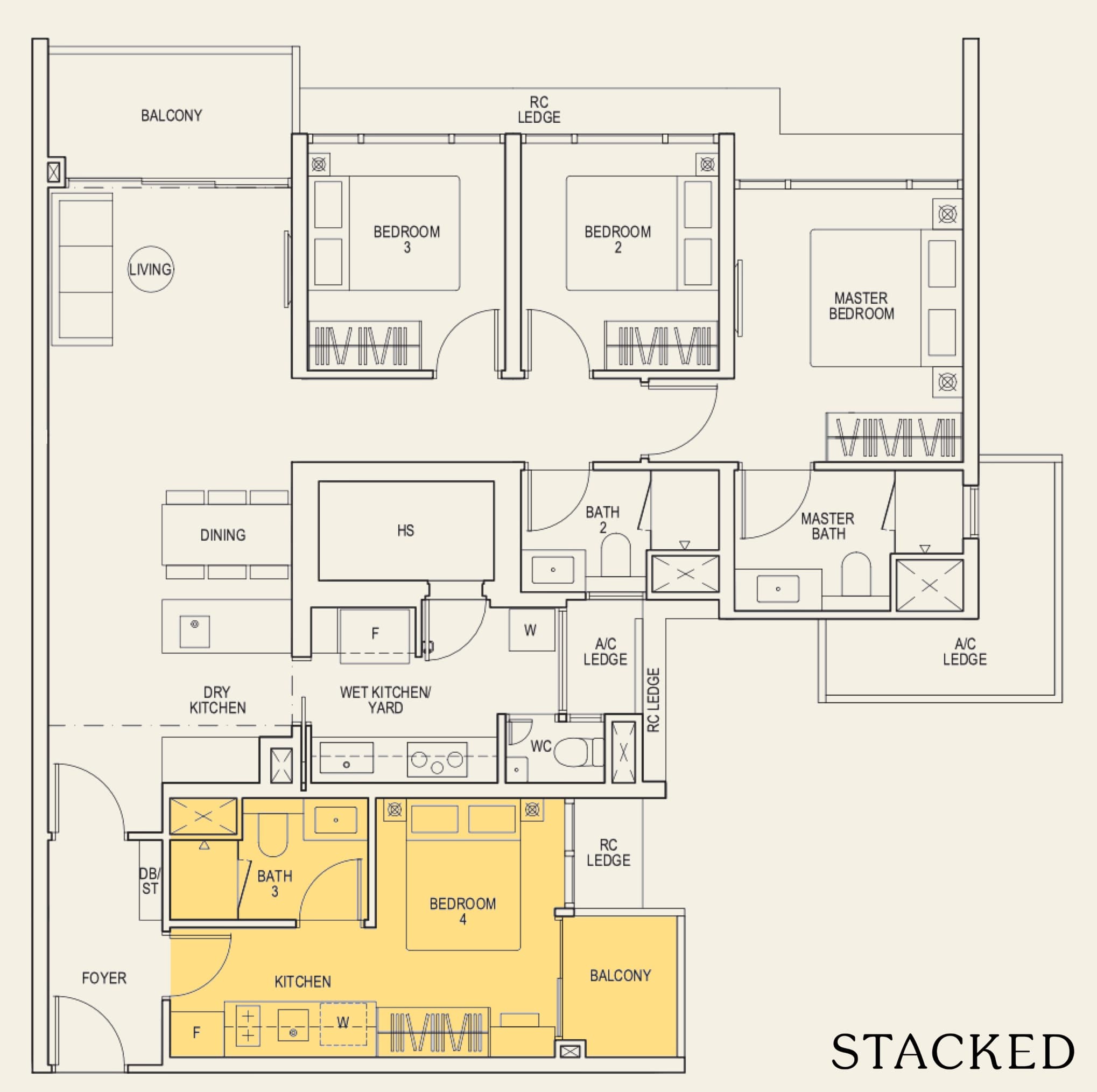 Piccadilly Grand 4 bedroom dual key unit