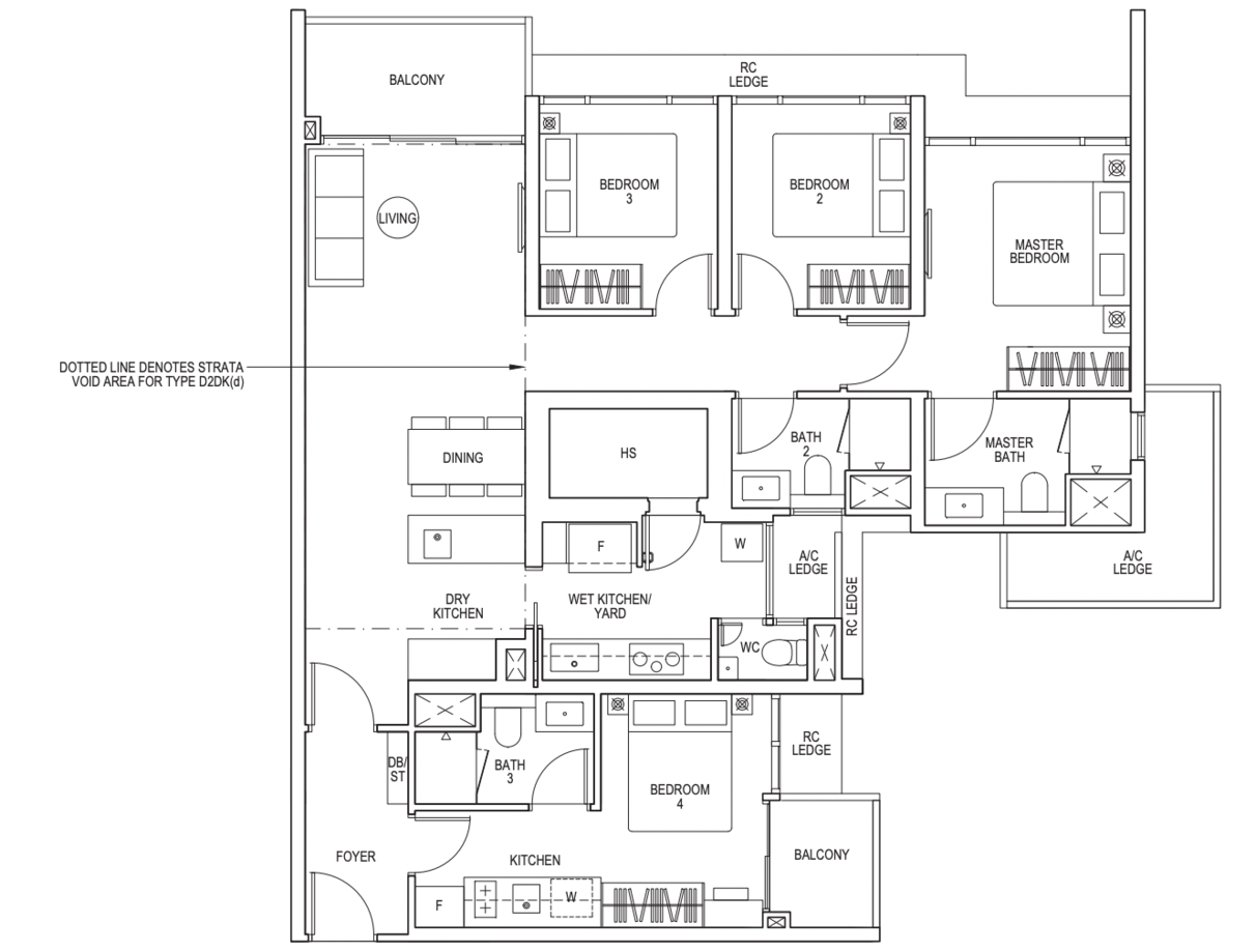 piccadilly grand 4 bedroom dualkey floorplan