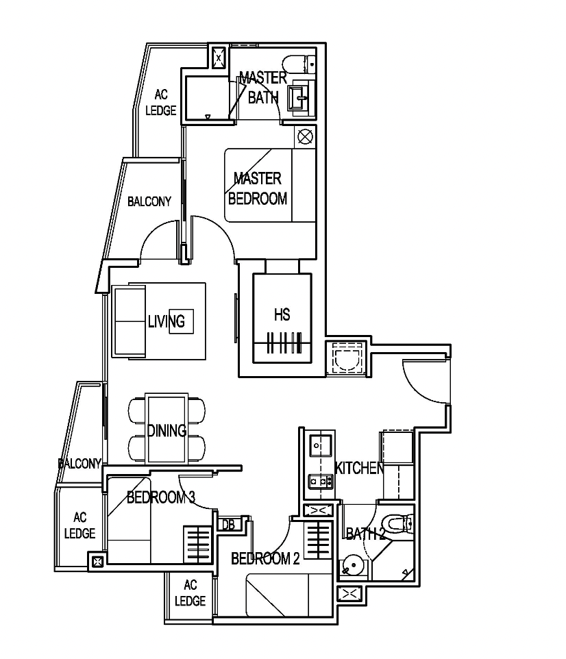 ascent 456 3 bedroom floorplan