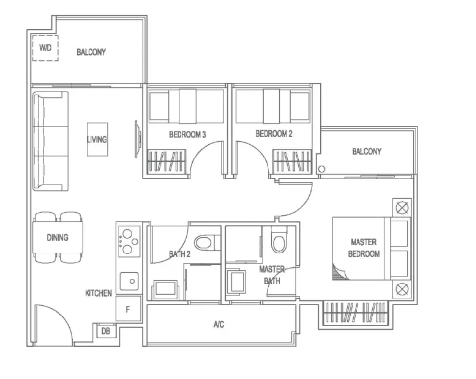 natura hillview 3 bedroom floorplan