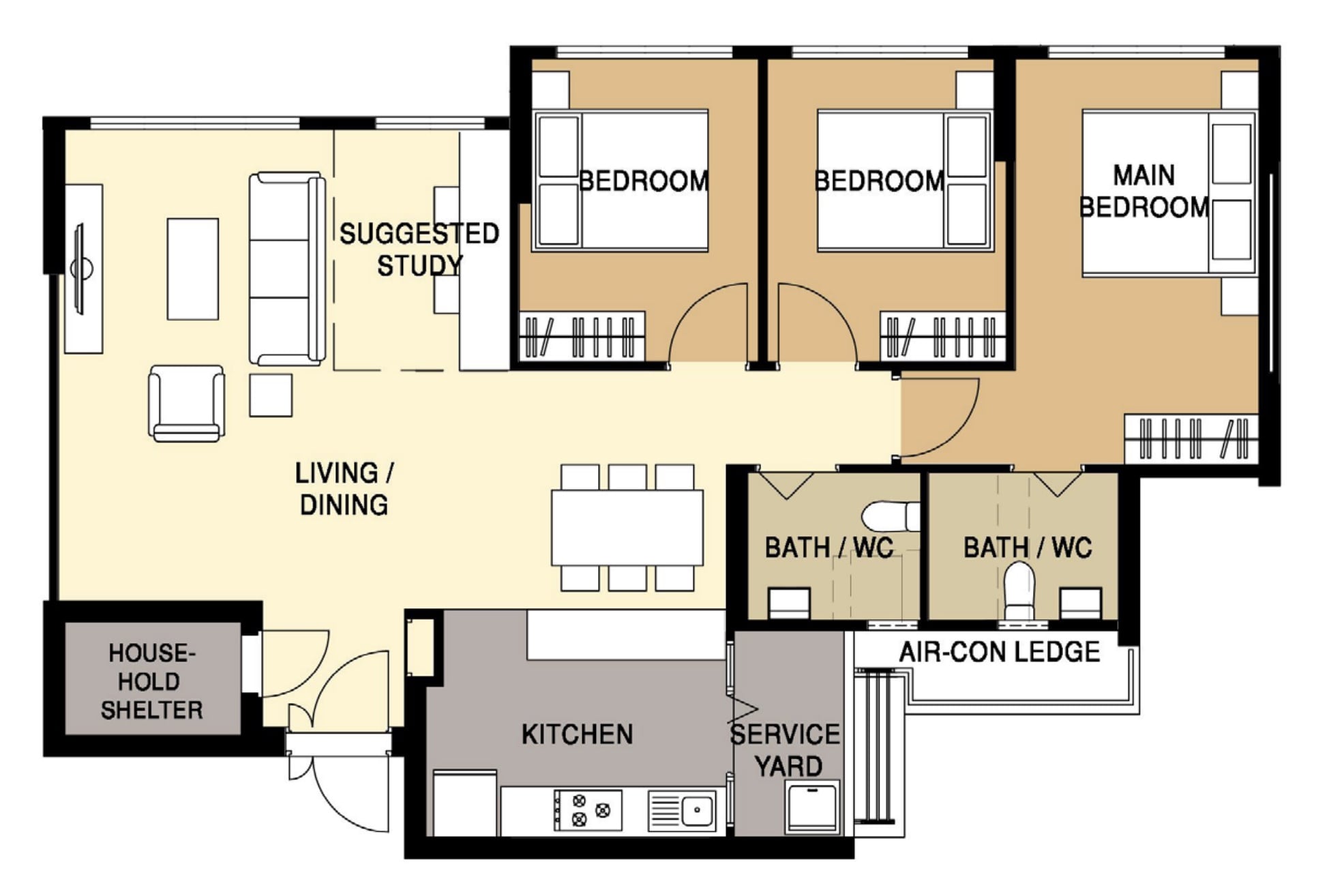 EastGlen @ Canberra 5 Room Flat