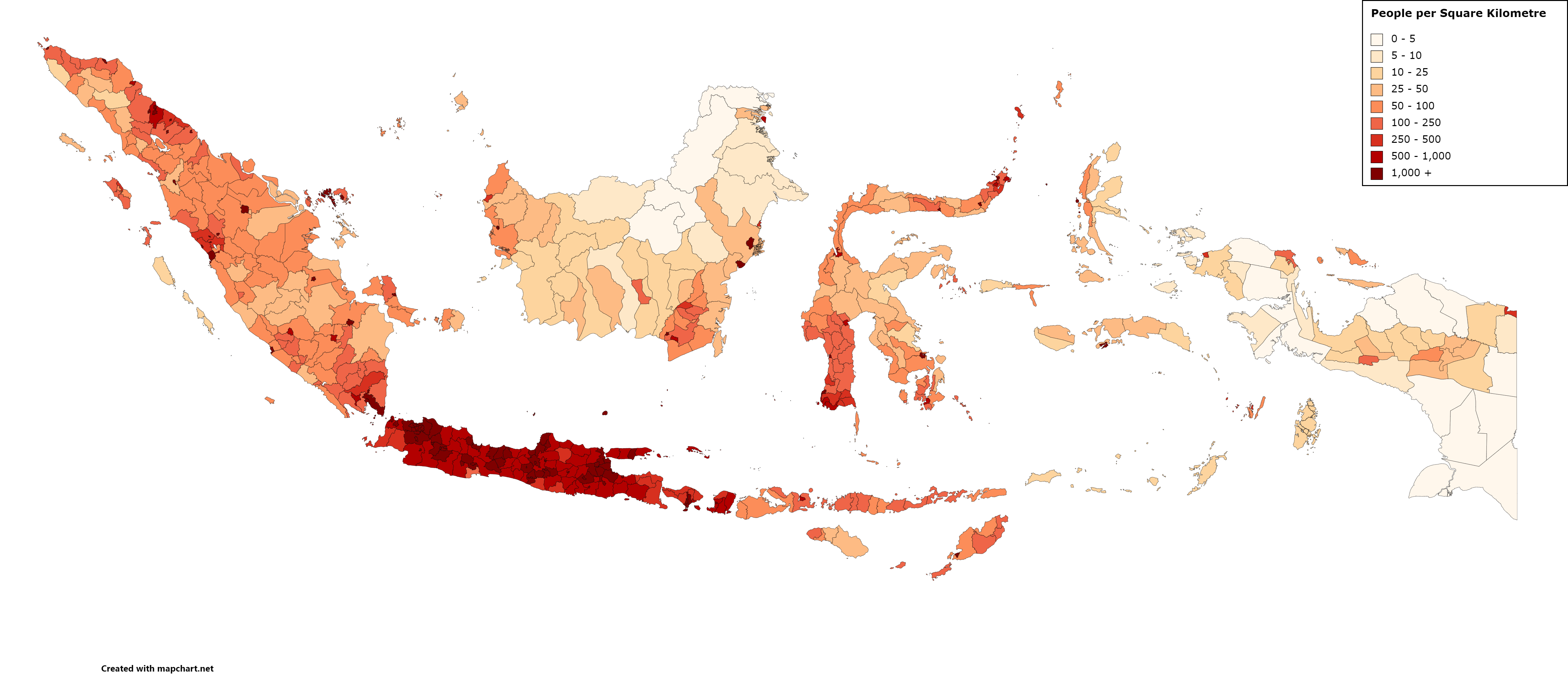 indonesia density