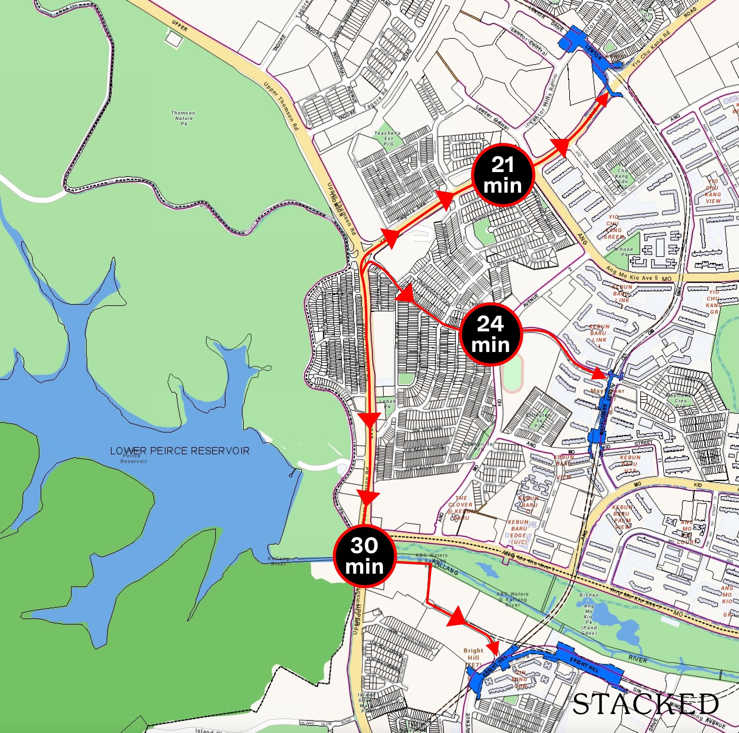 Island Country Villas MRT Walk