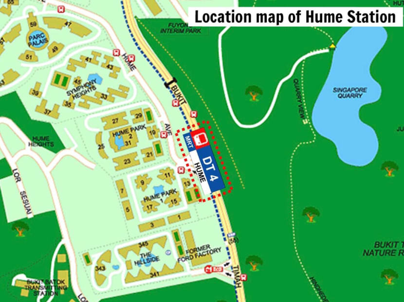 Location Map of Hume station