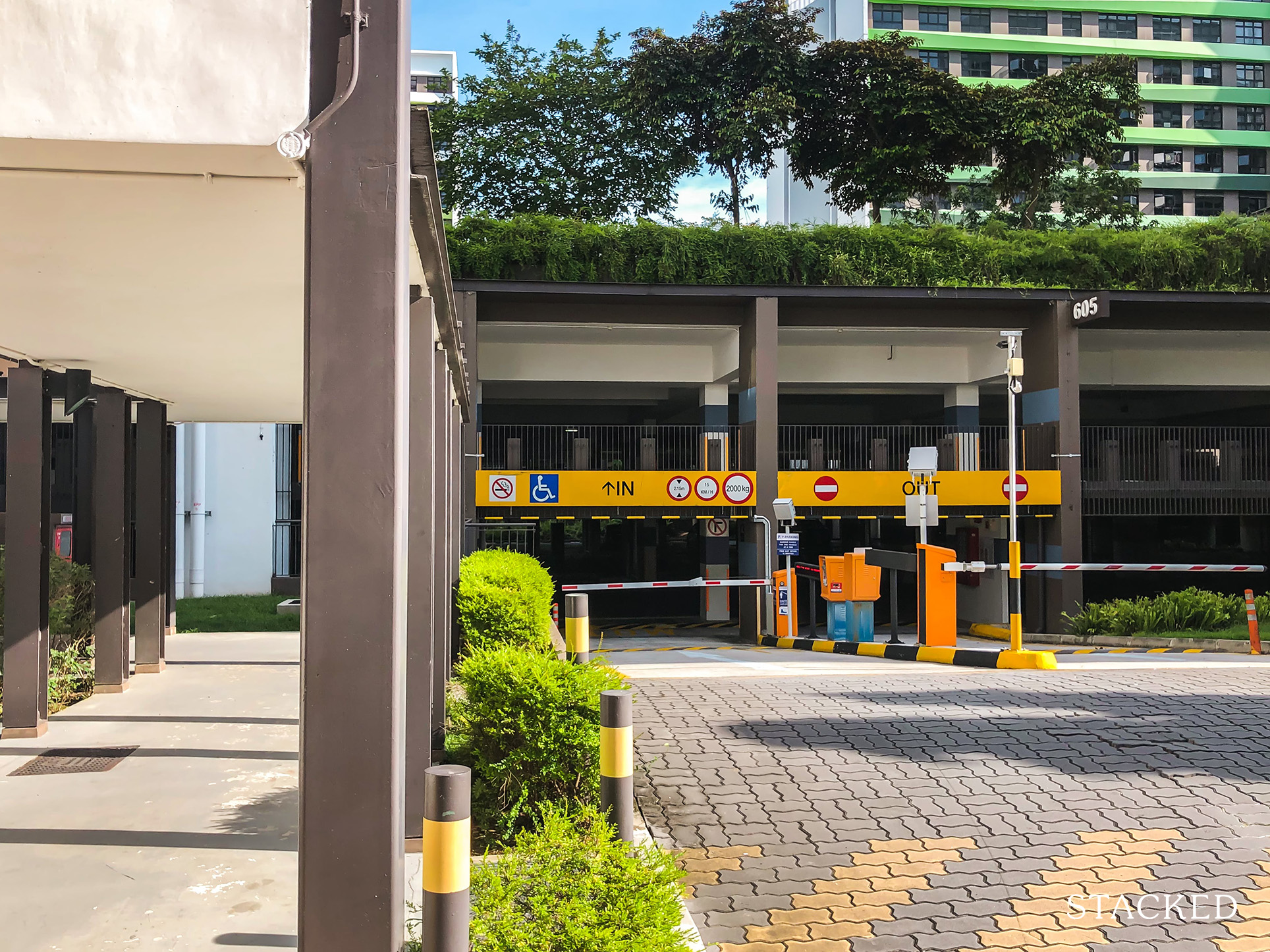 Tampines GreenRidges 182 car park entrance