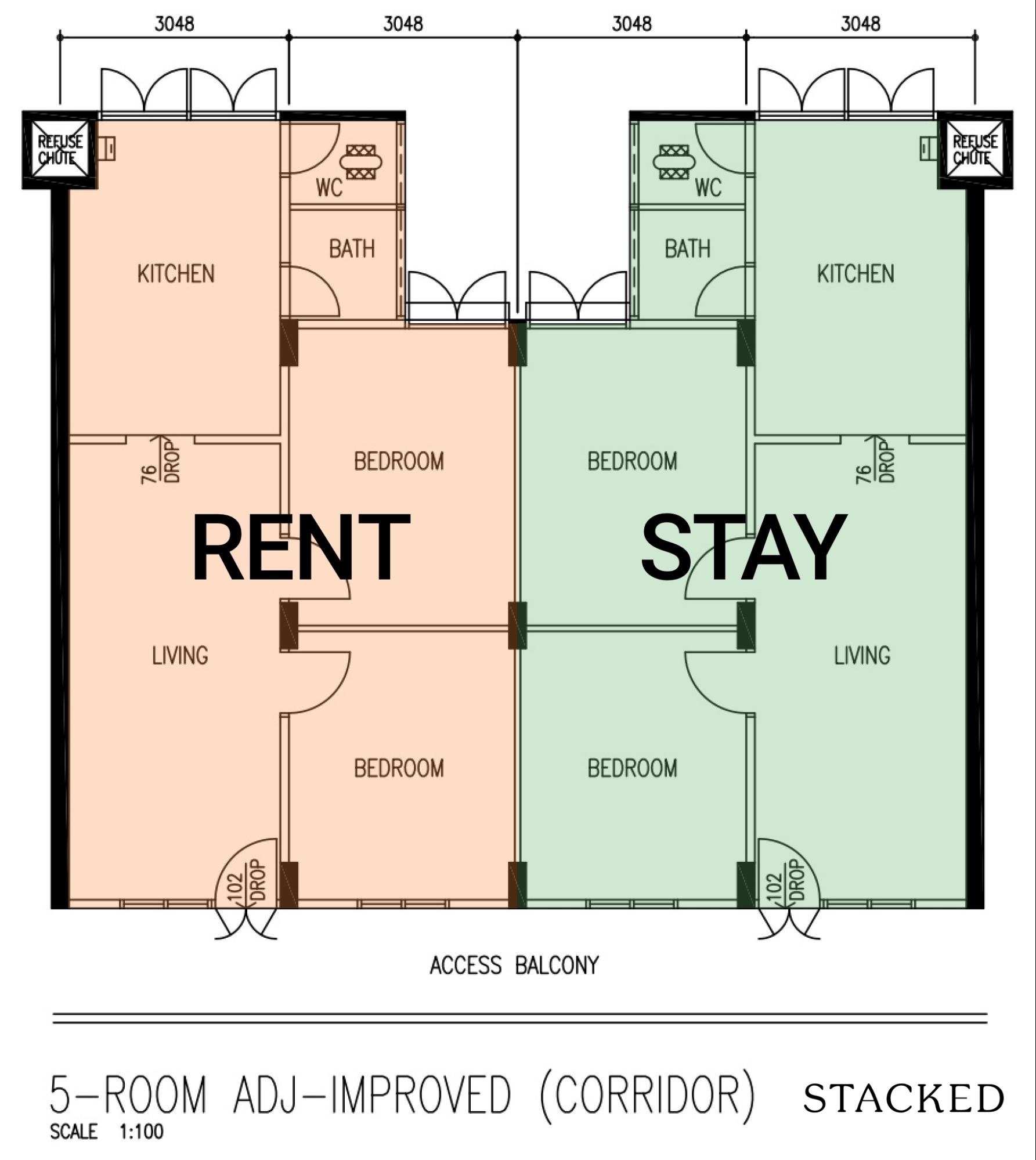 Rent or Stay 5 room floor plan