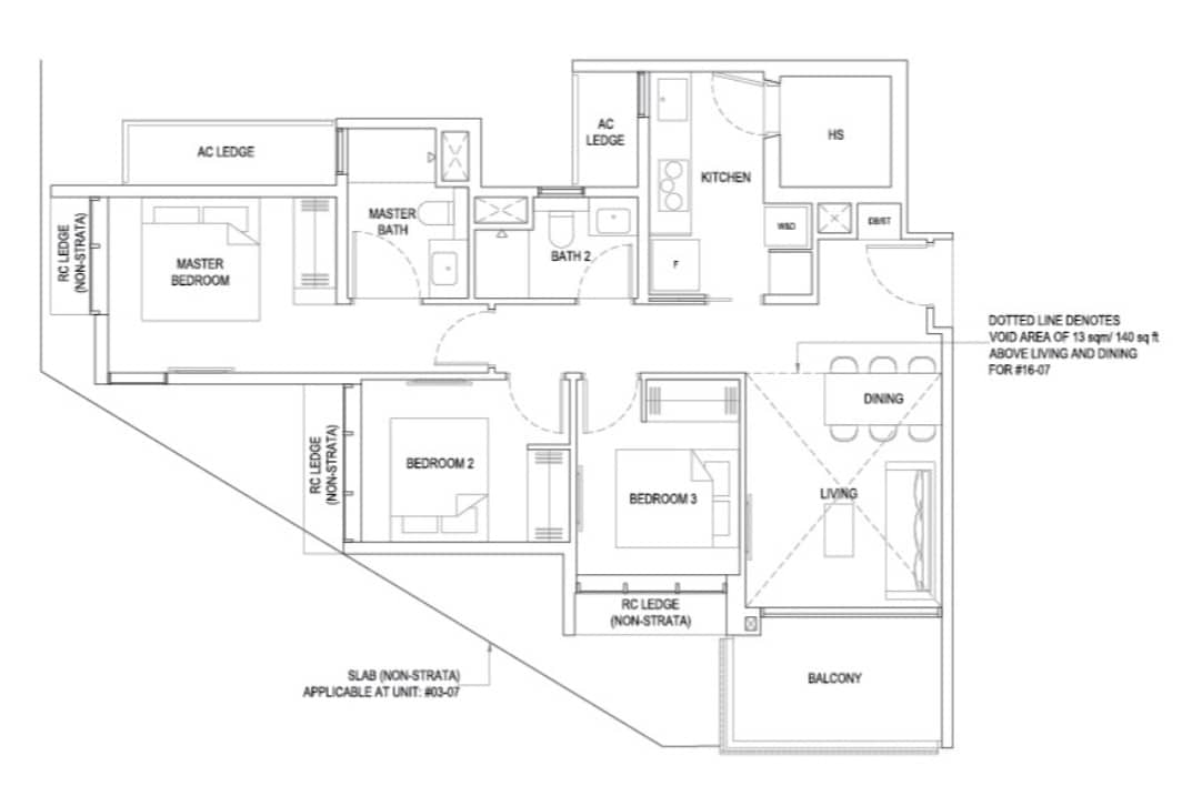 Bartley Vue 3 Bedroom 947 sqft