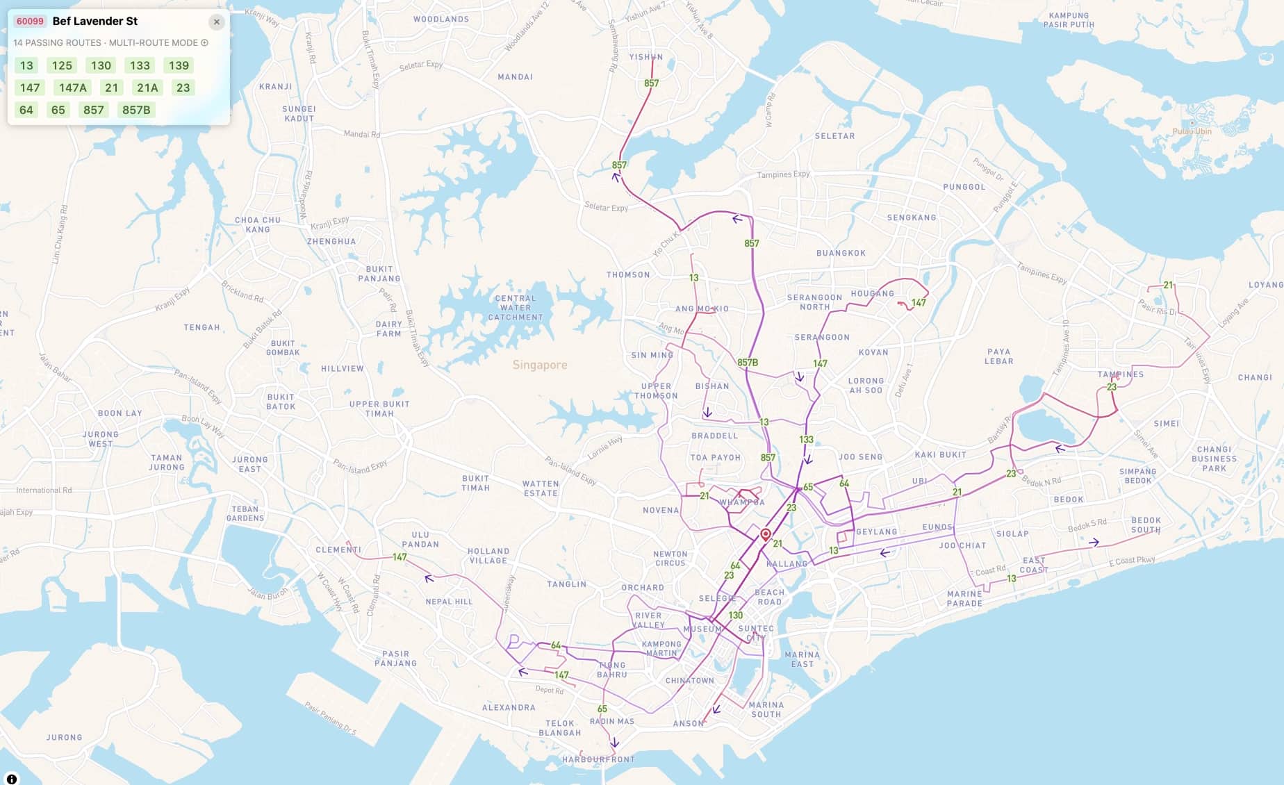 Bendemeer Light Bus Routes