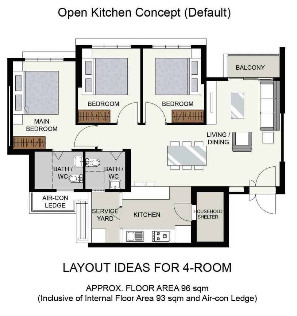 Matilda Sundeck 4 Room Foor Plan