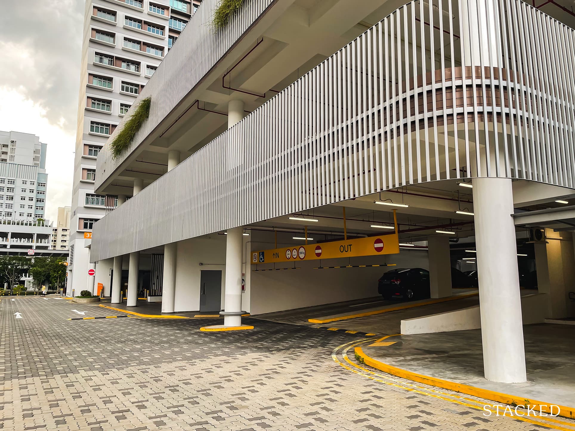 Hougang RiverCourt multistorey car park entrance