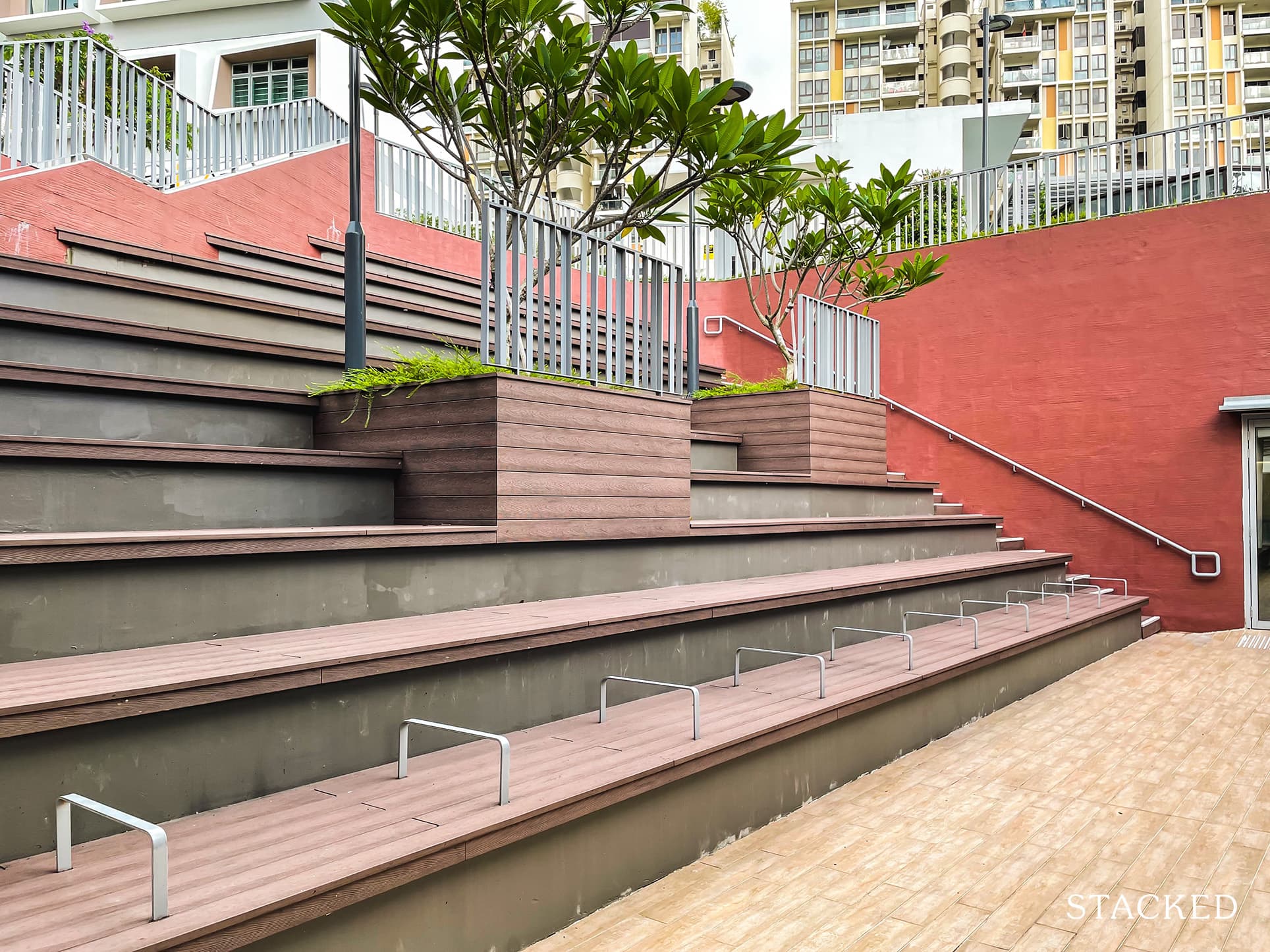 Hougang RiverCourt stairs seating