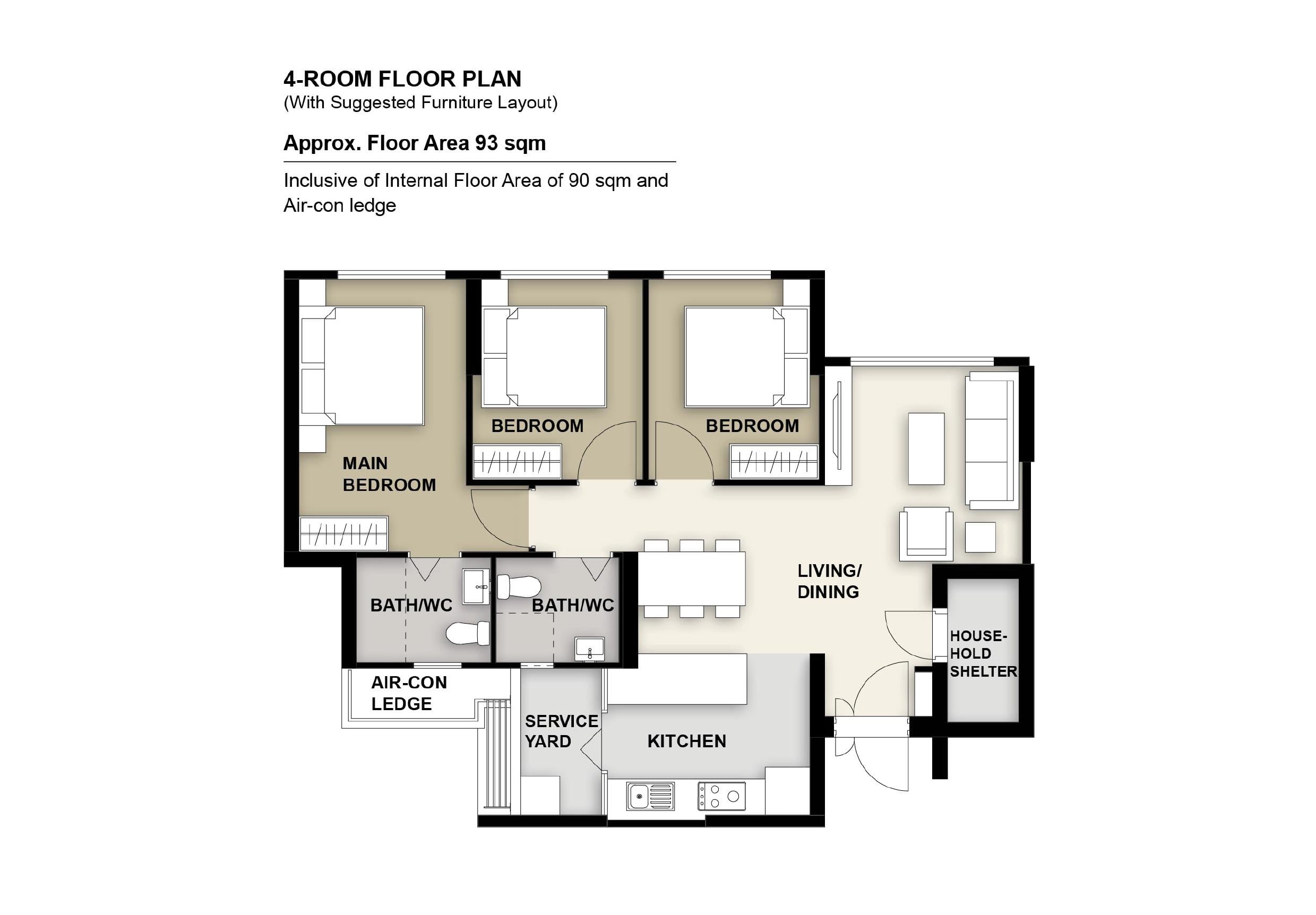 Sun Plaza Spring 4 Room Floor Plan2