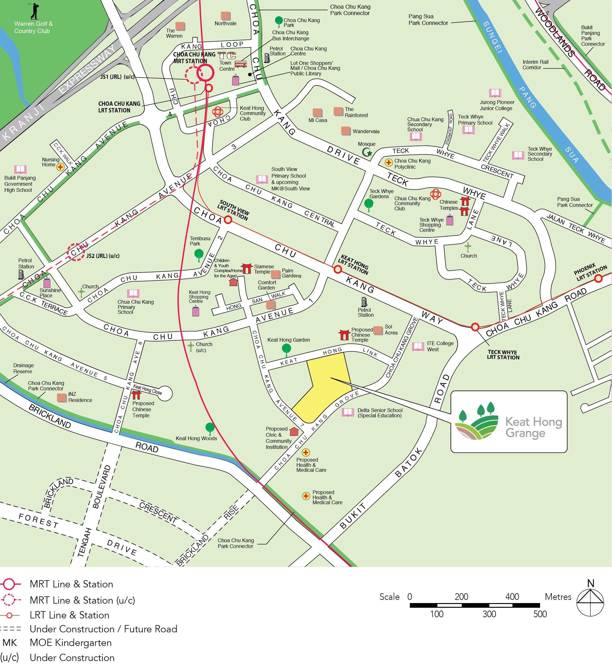 Keat Hong Grange Town Map