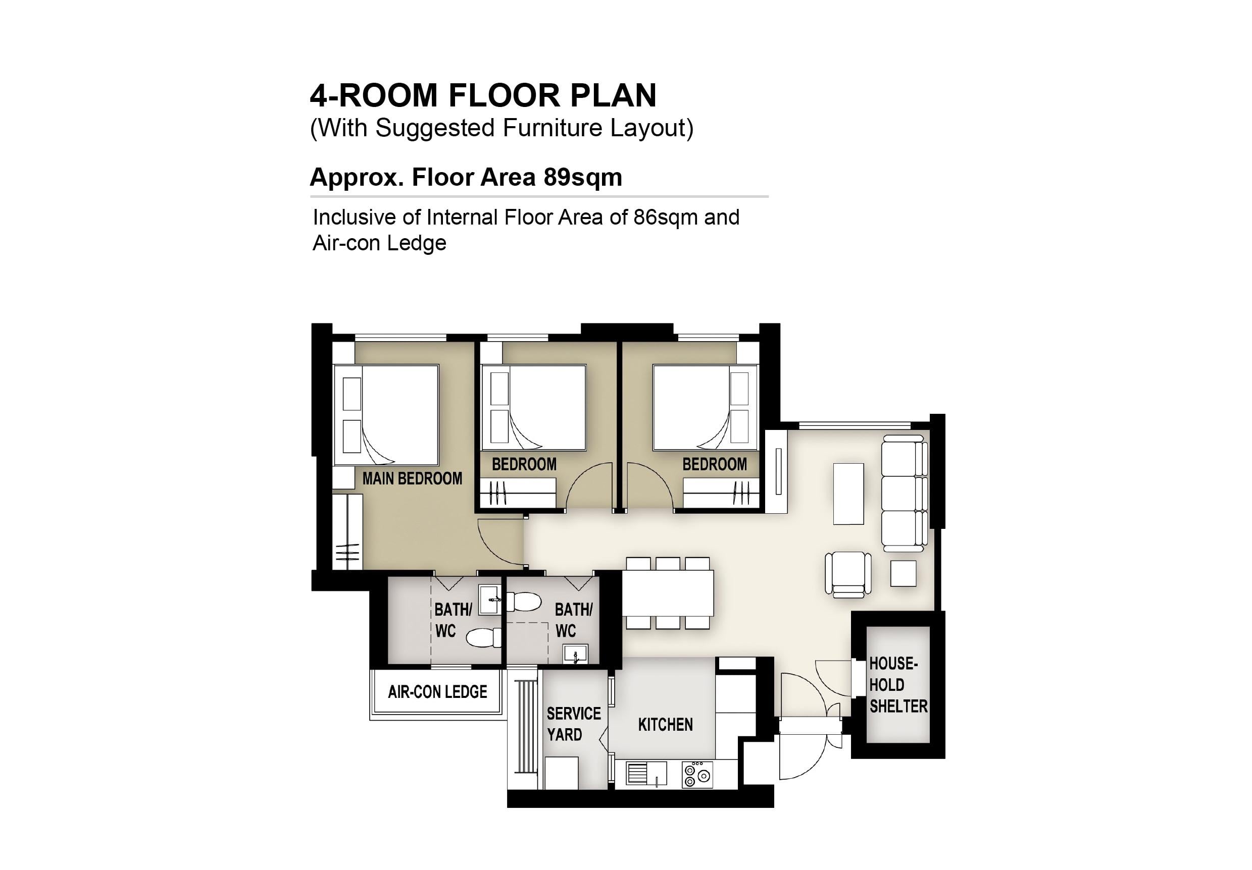 Havelock Hillside 4 Room Floor Plan