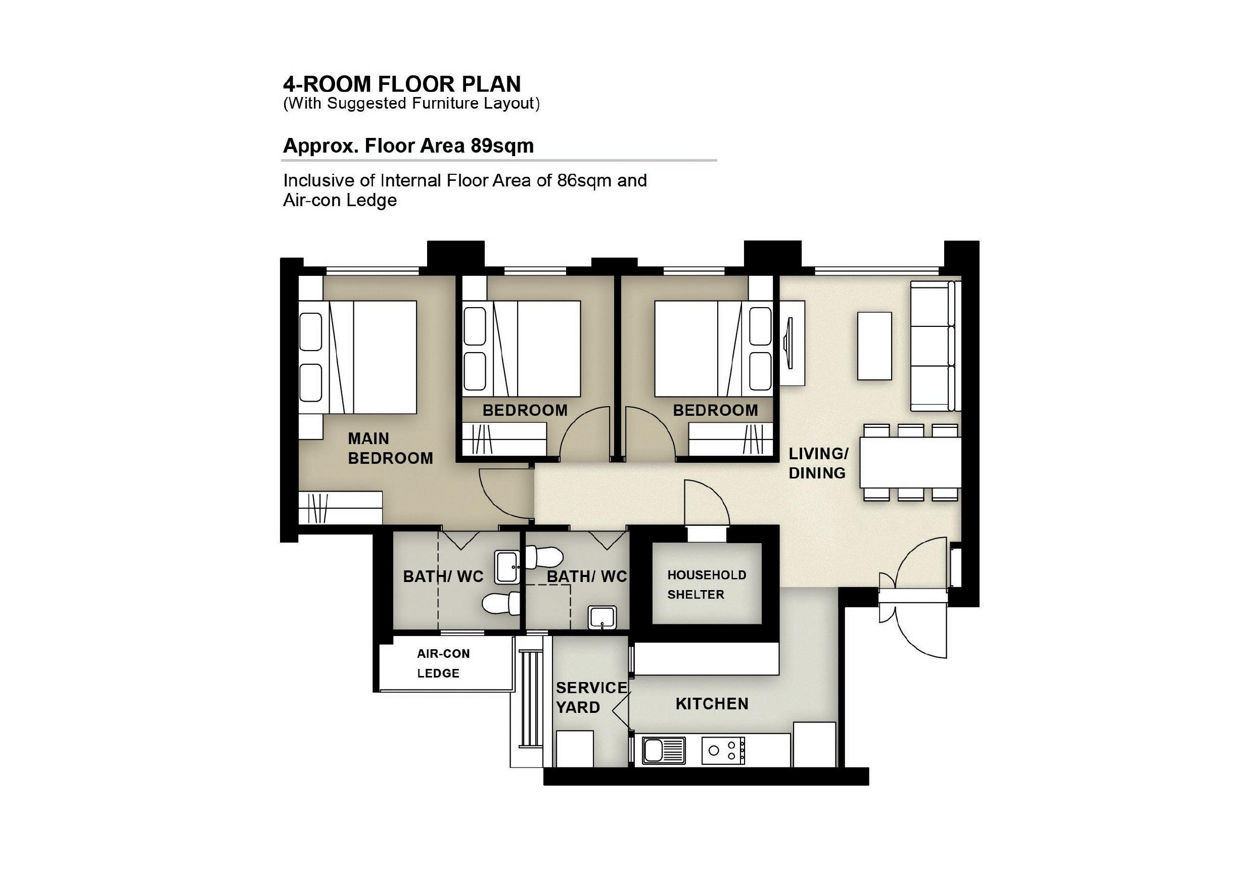 Alexandra Vale 4 Room Floor Plan2