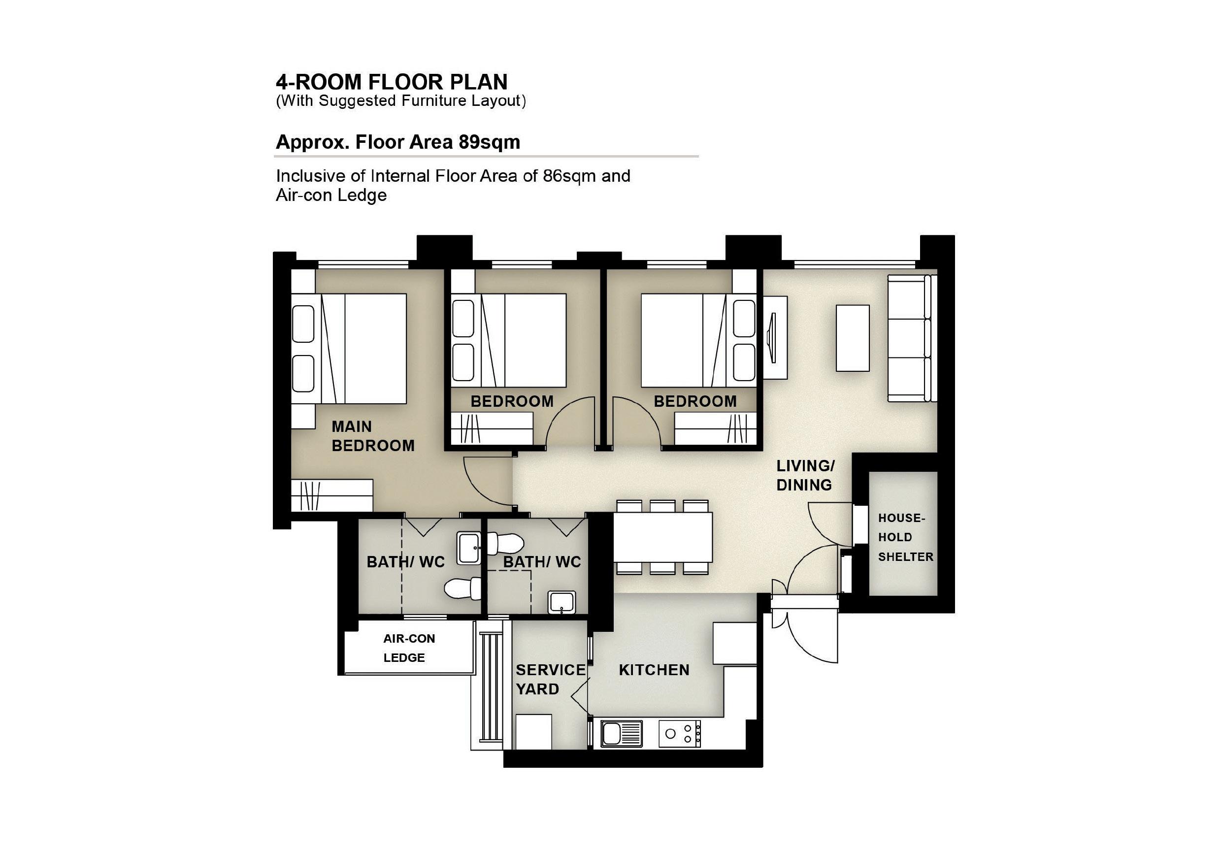 Alexandra Vale 4 Room Floor Plan