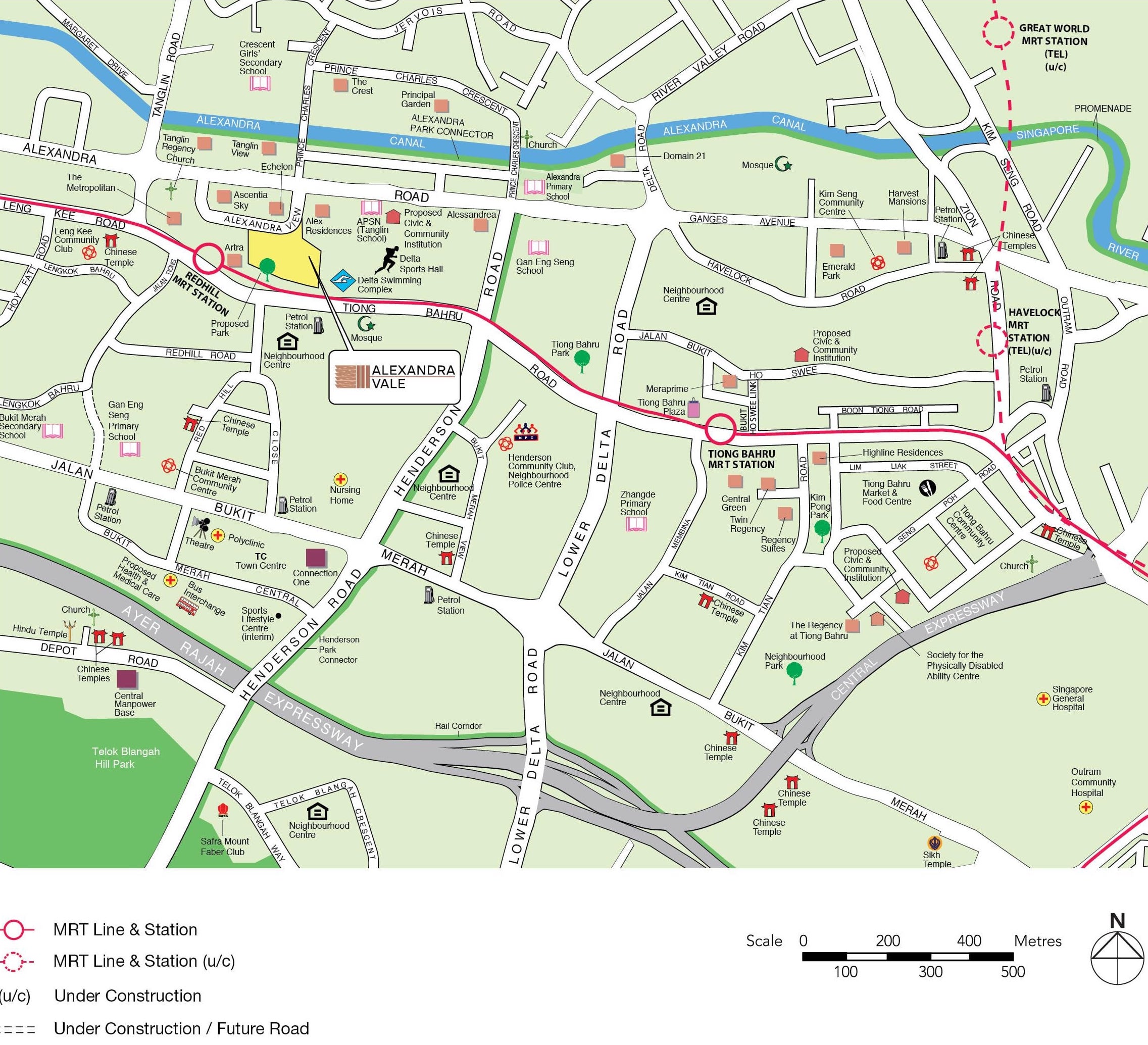 Alexandra Vale Town Map