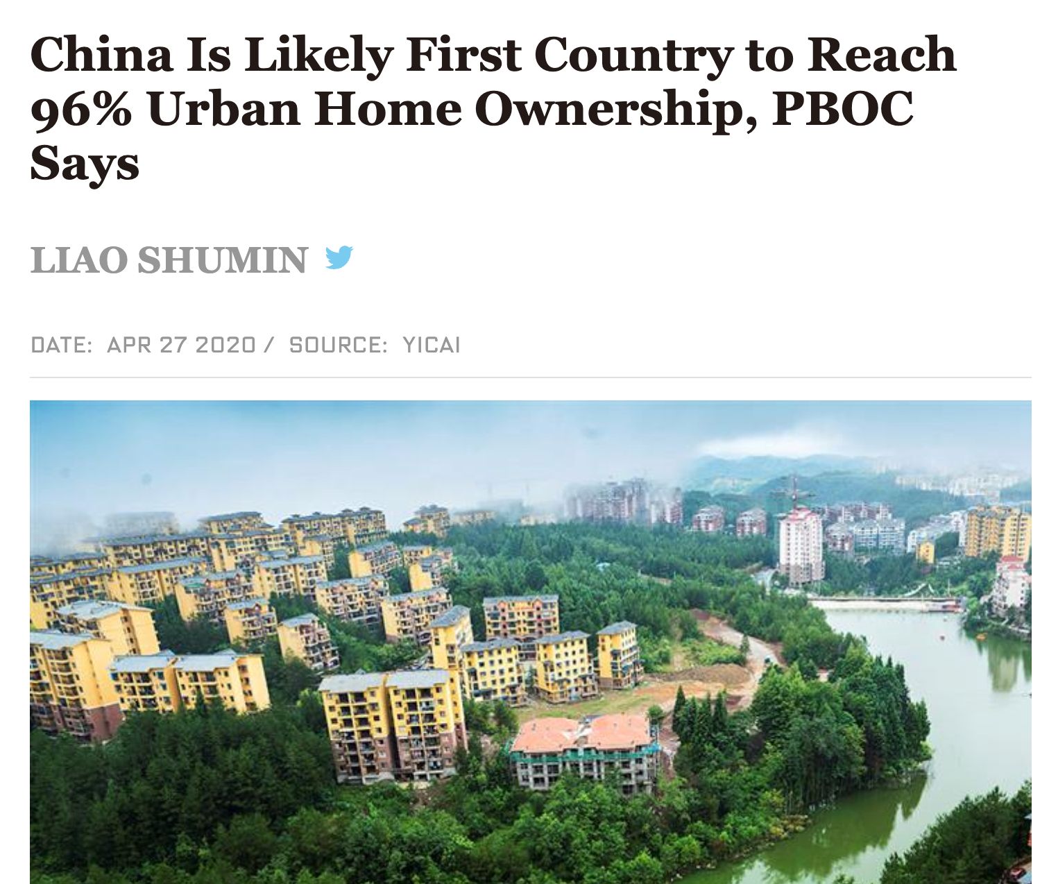 china homeownership