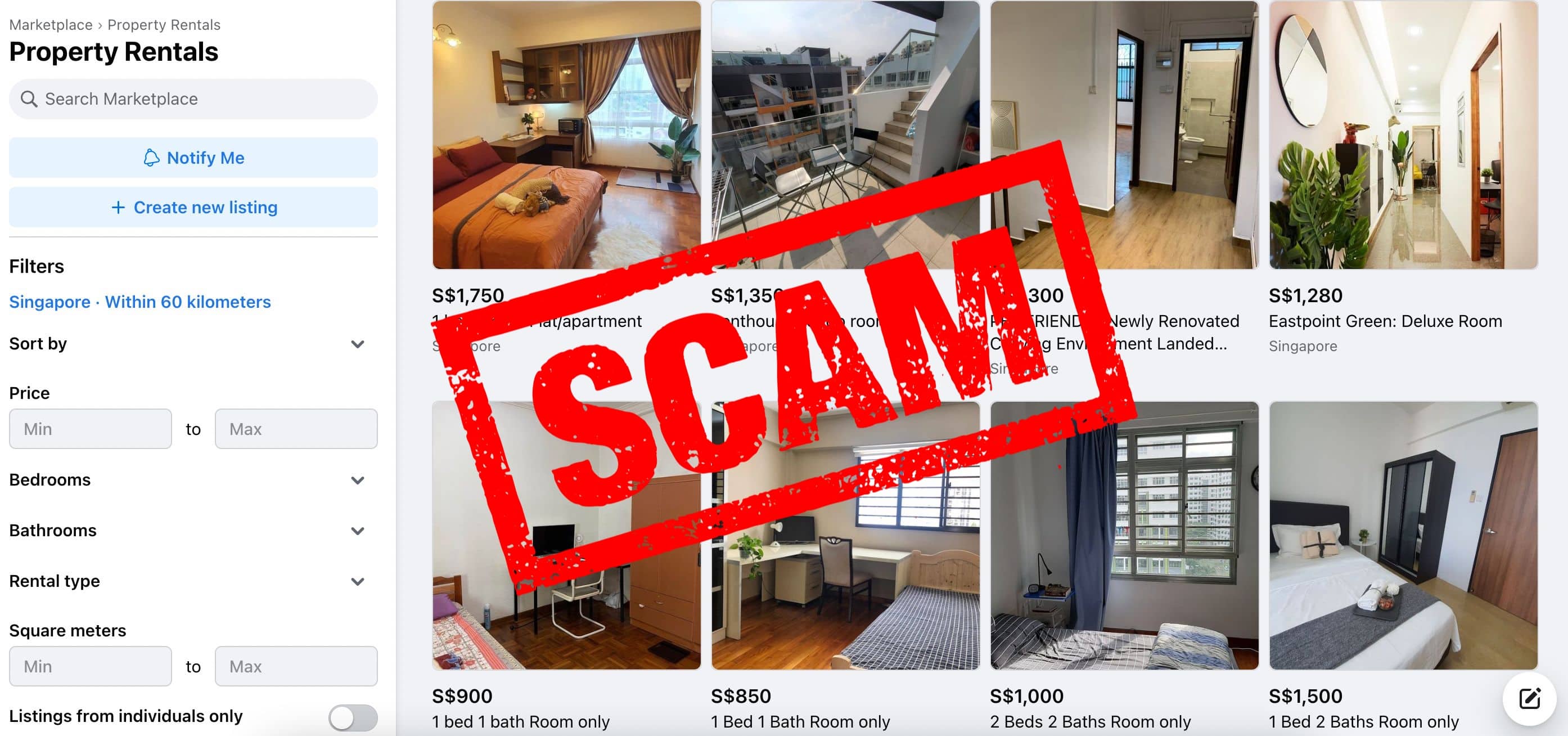 property rental scam singapore