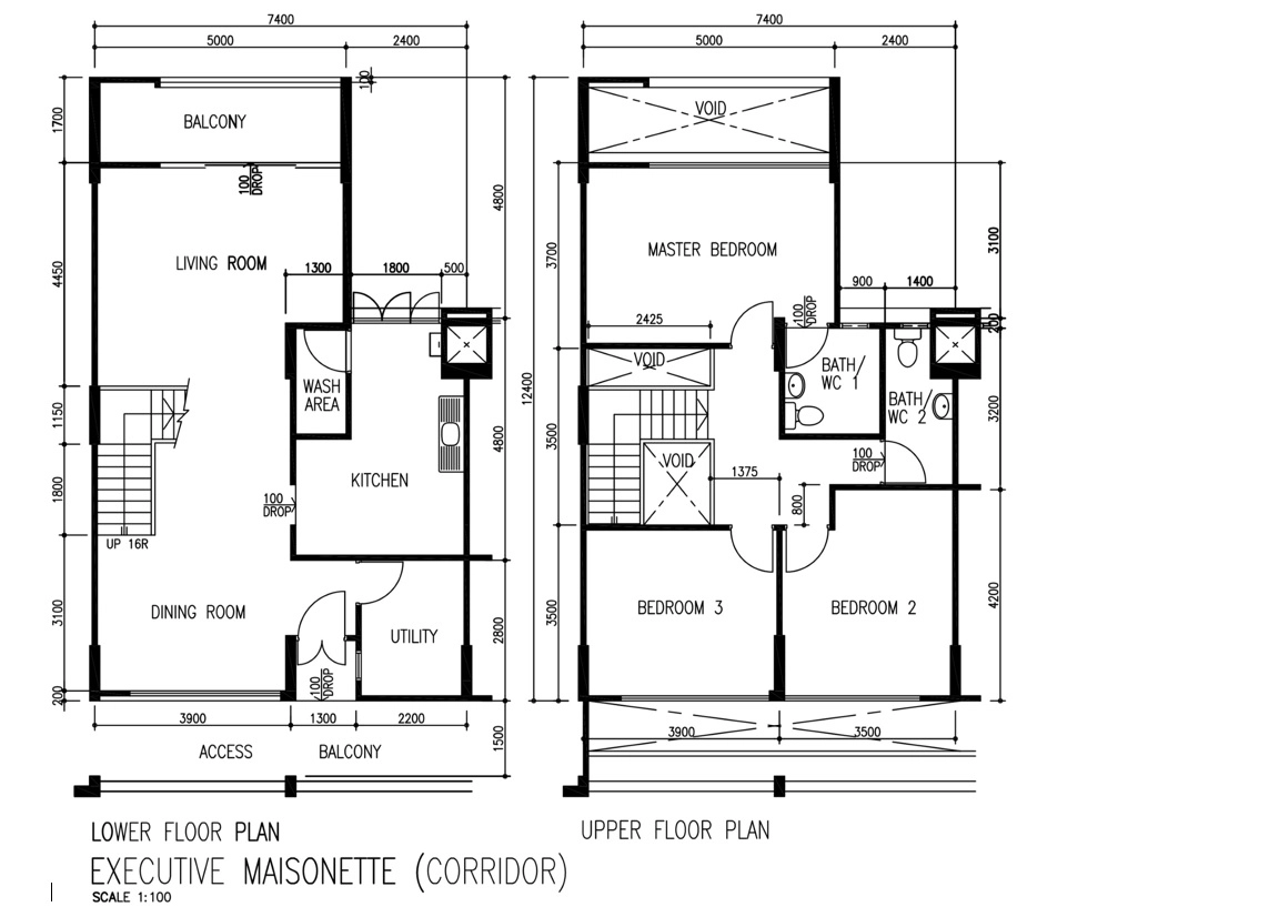 executive maisonette floor plan