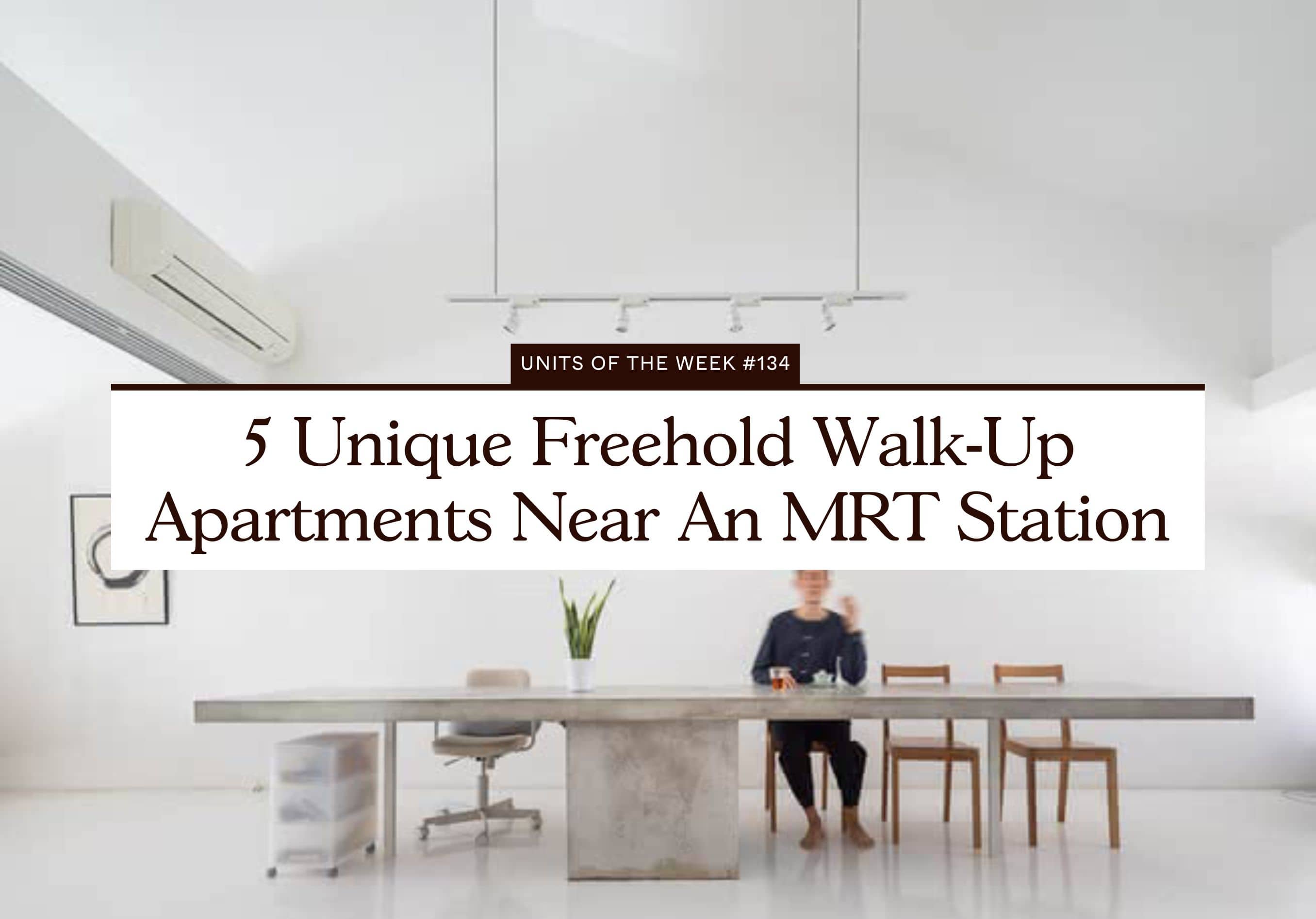 5 Unique Freehold Walk Up Apartments Near An MRT Station