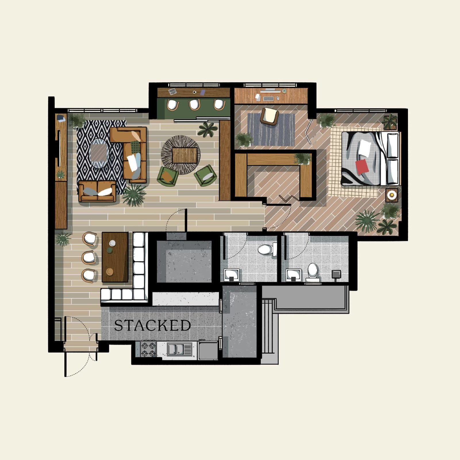 Unlocking the Potential: 4-Bedroom Floor Plan Design & Interior Inspiration