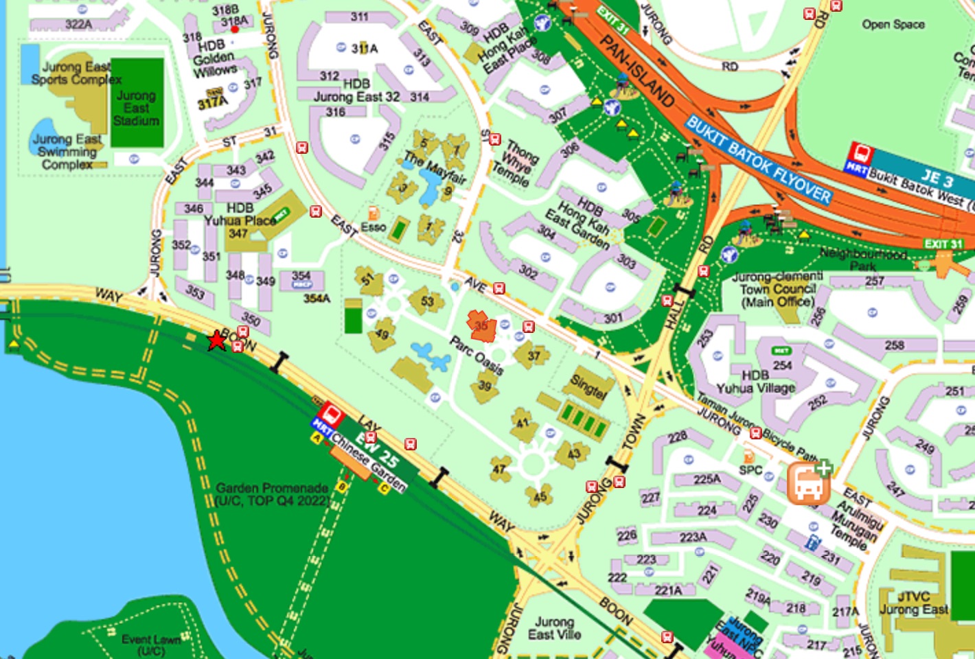 parc oasis map