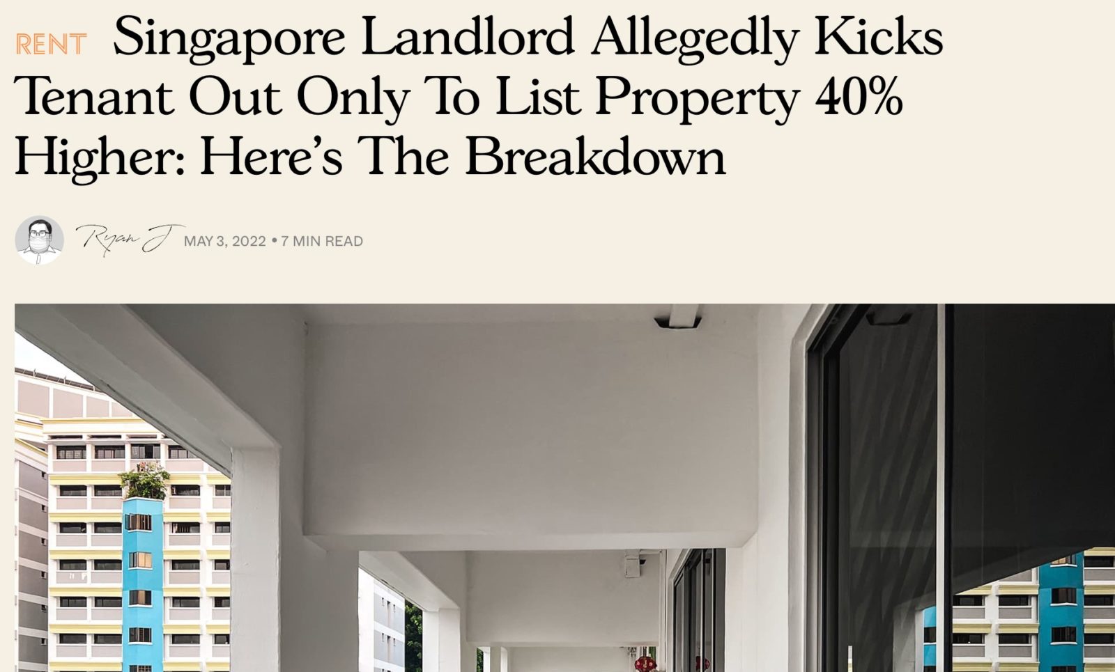 “My HDB Landlord Is Threatening To Kick My Family Out” How High Rents
