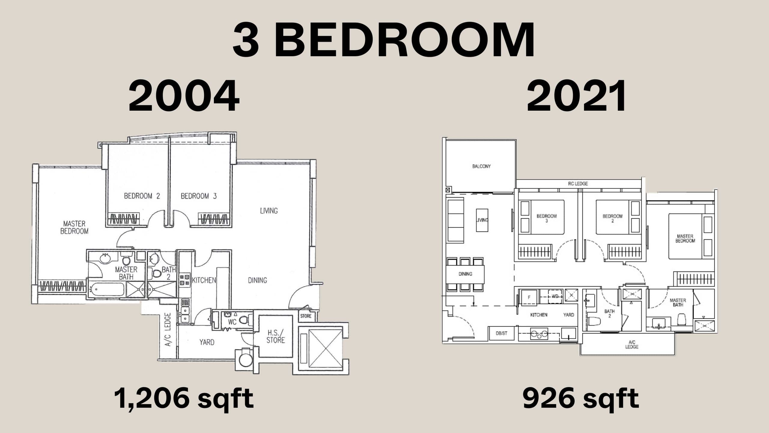 3 bedroom old new