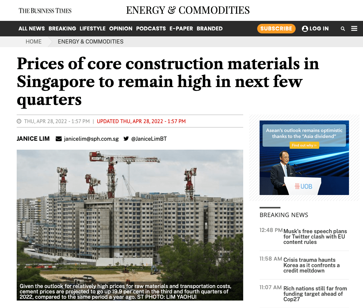 Construction costs