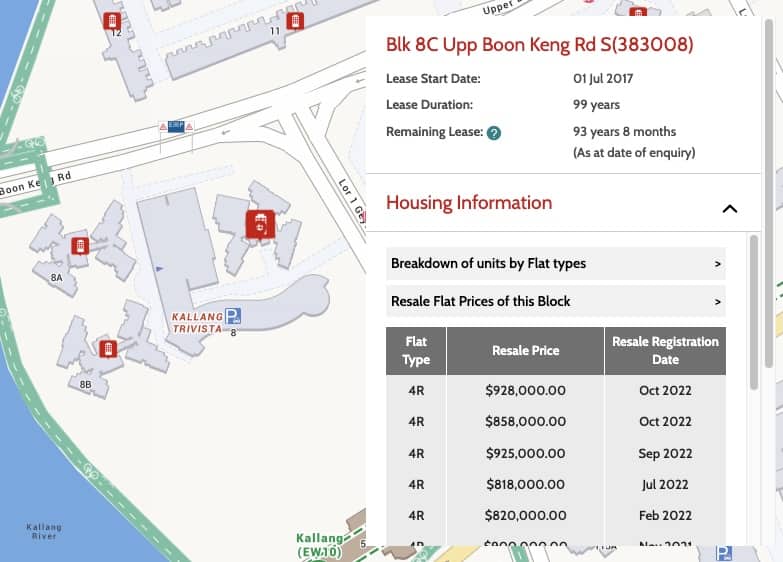 kallang trivista prices