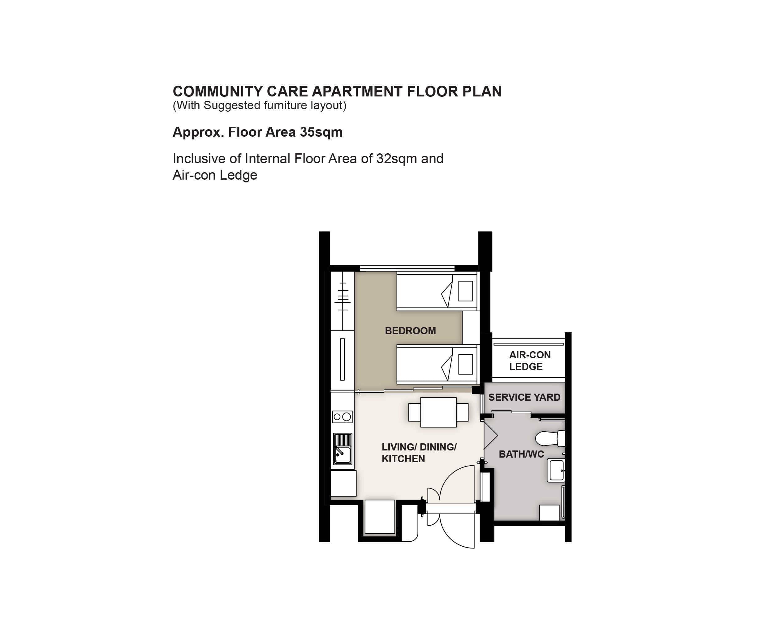 Queensway Canopy Community Care Apartment Layout 1