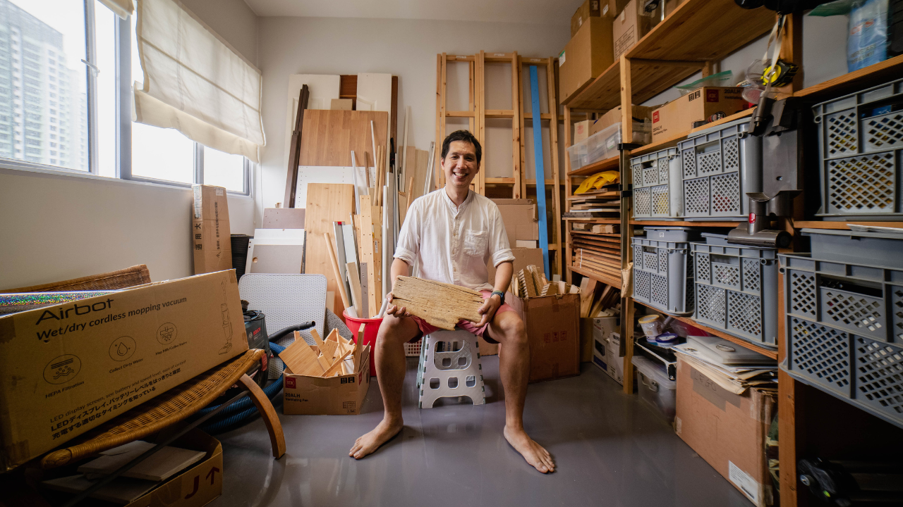 This Man Turned Waste Materials Into DIY Furniture For His HDB
