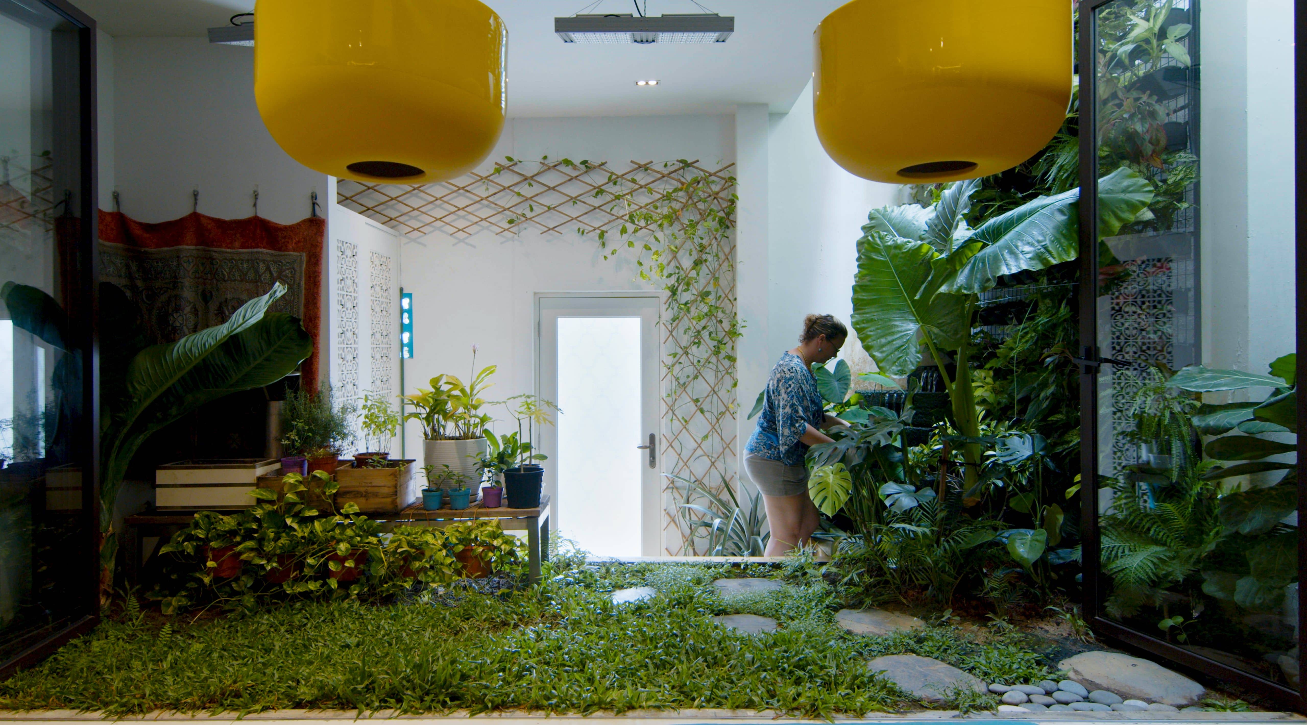 Inside A Modern Peranakan Shophouse With A Beautiful Courtyard Garden