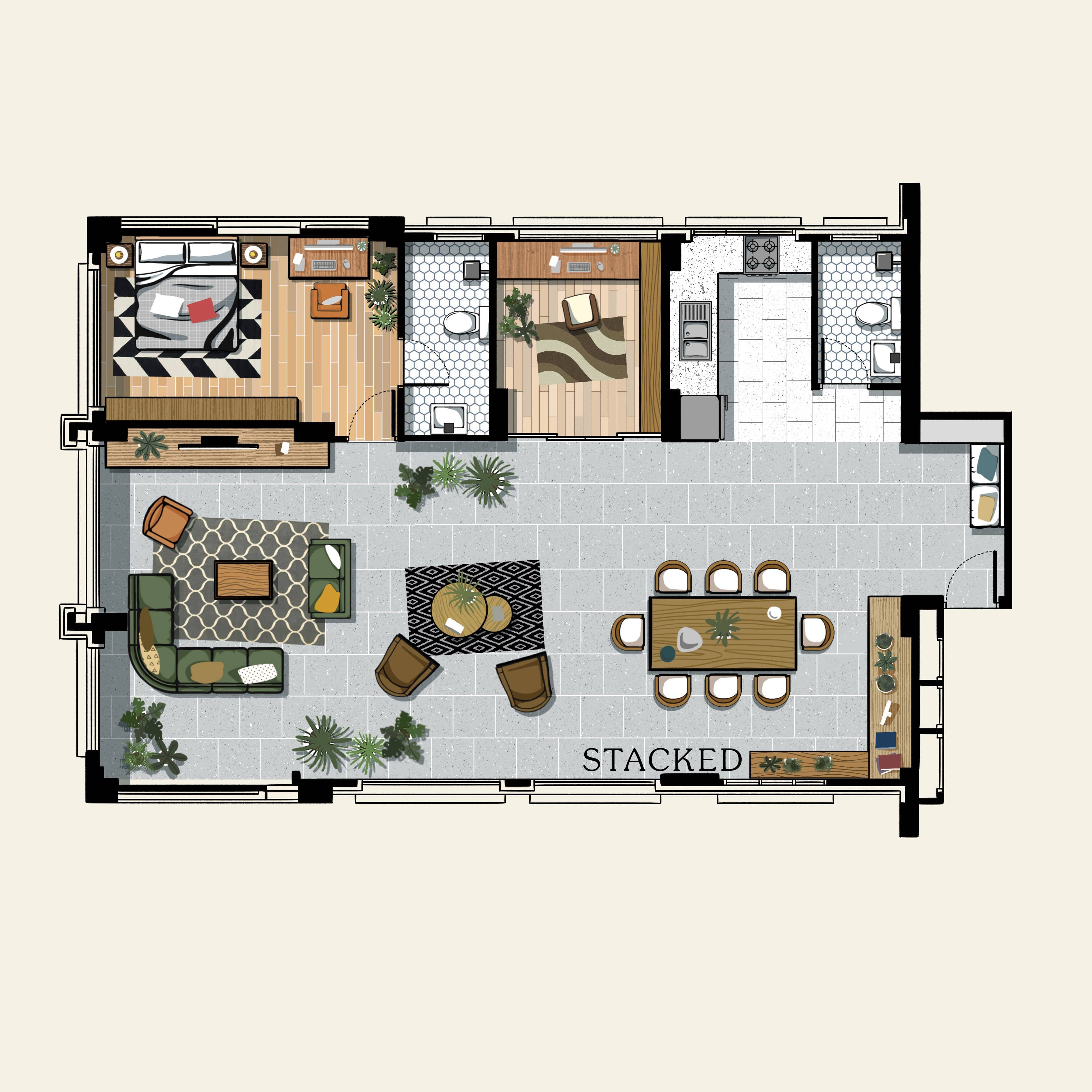 living area maximiser executive apartment